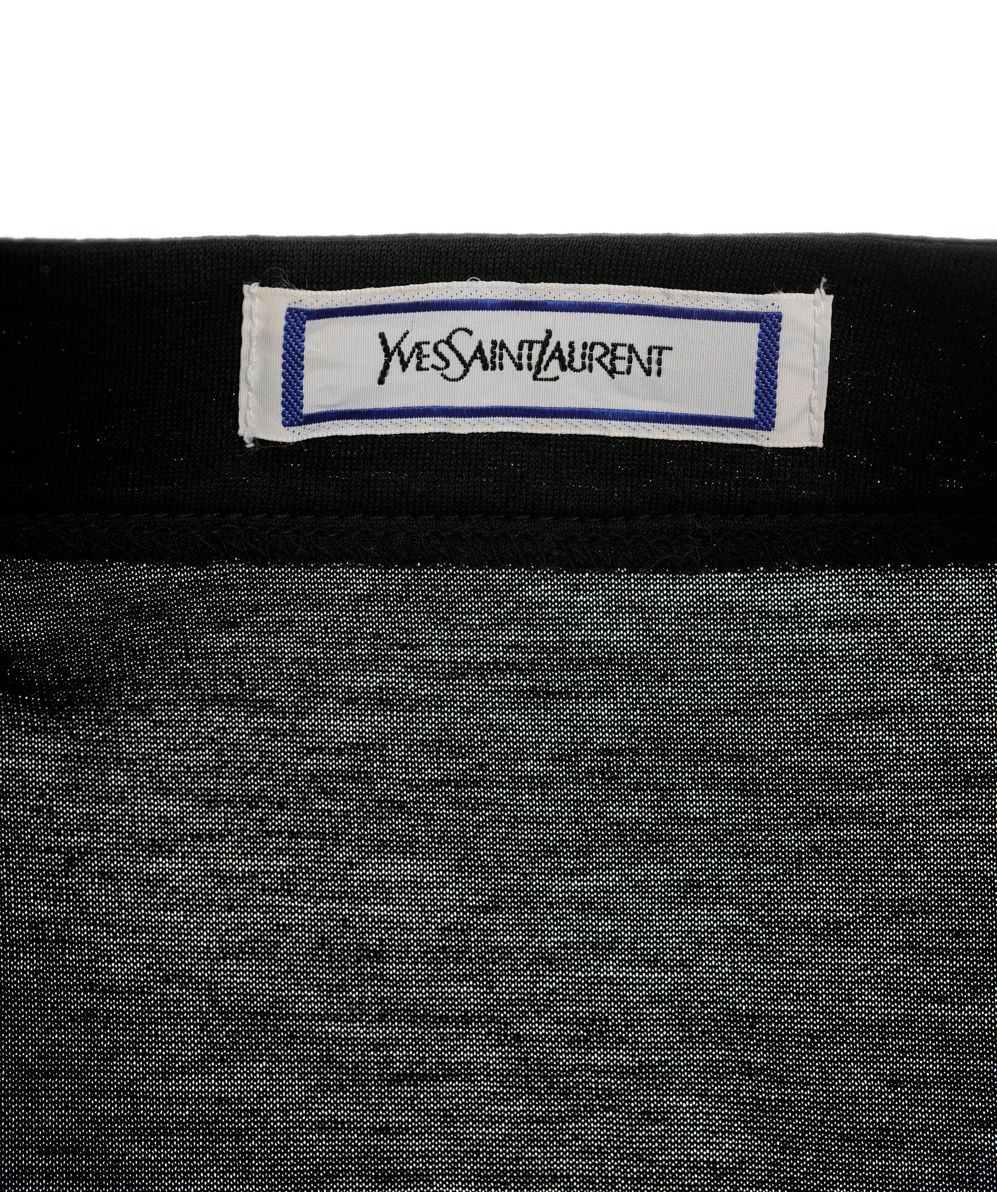 Yves Saint Laurent YSL Logo T-Shirt Black Gold ASL9058