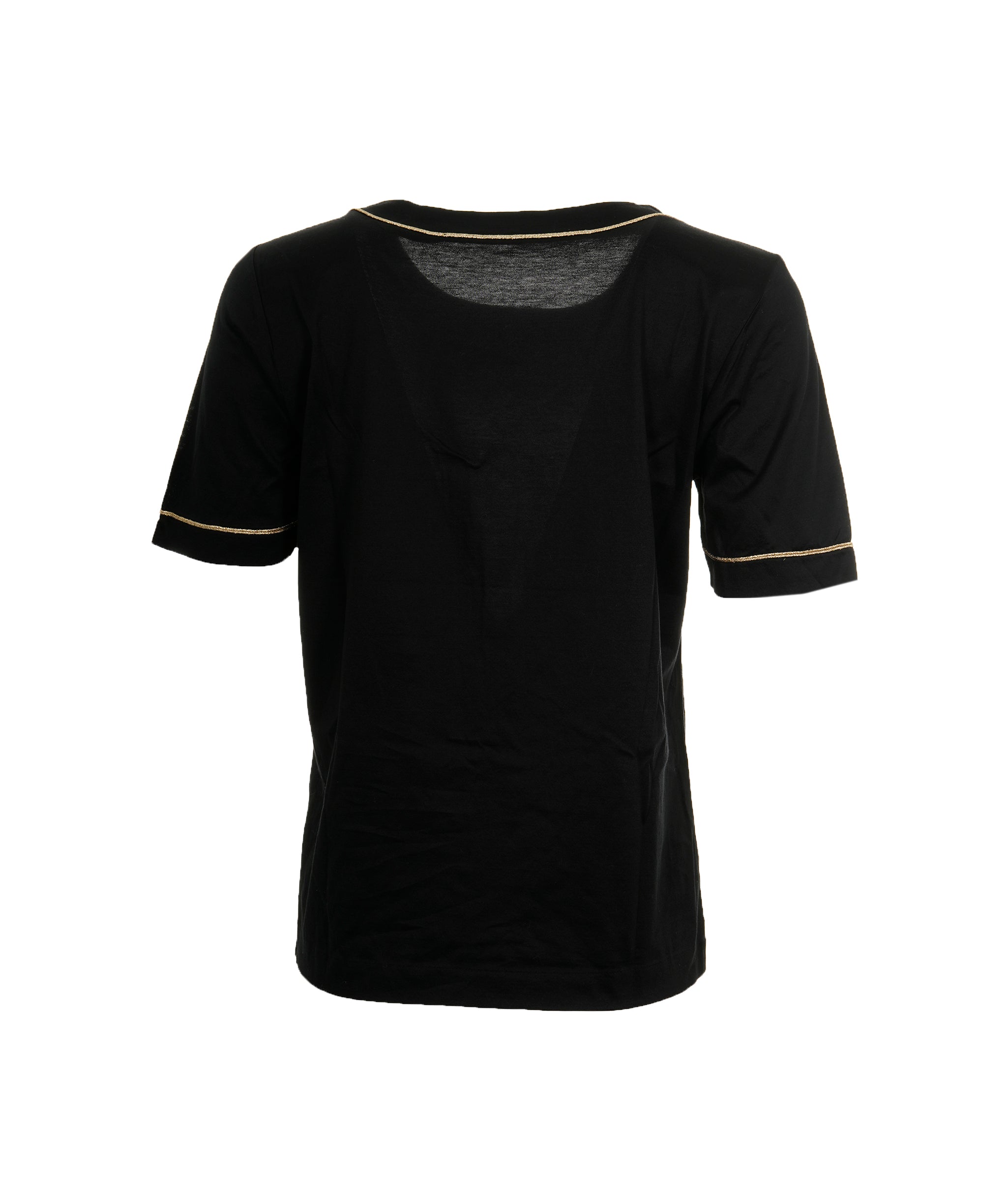 Yves Saint Laurent YSL Logo T-Shirt Black Gold ASL9058