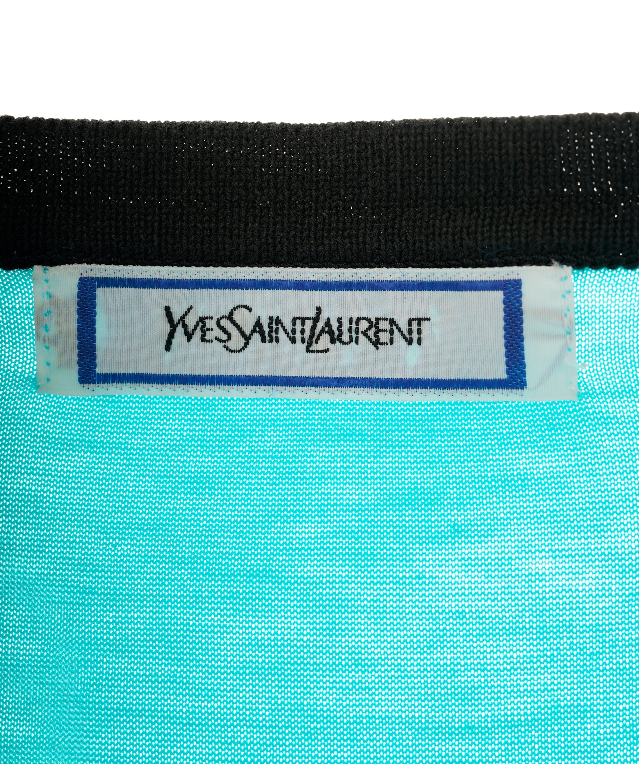 Yves Saint Laurent YSL Logo T-Shirt Green  ASL9063