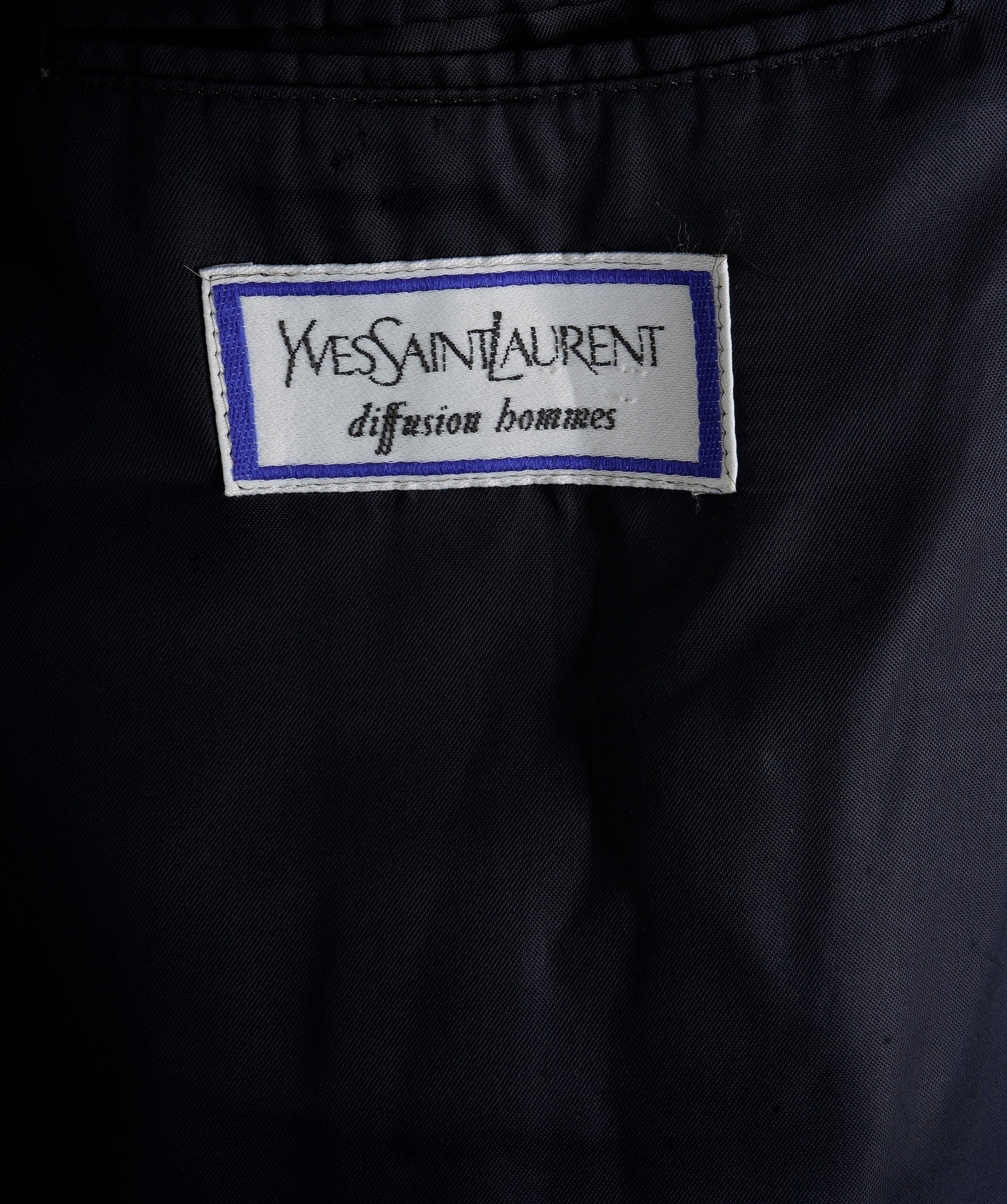 Yves Saint Laurent YSL navy blue wool blazer AVL1114