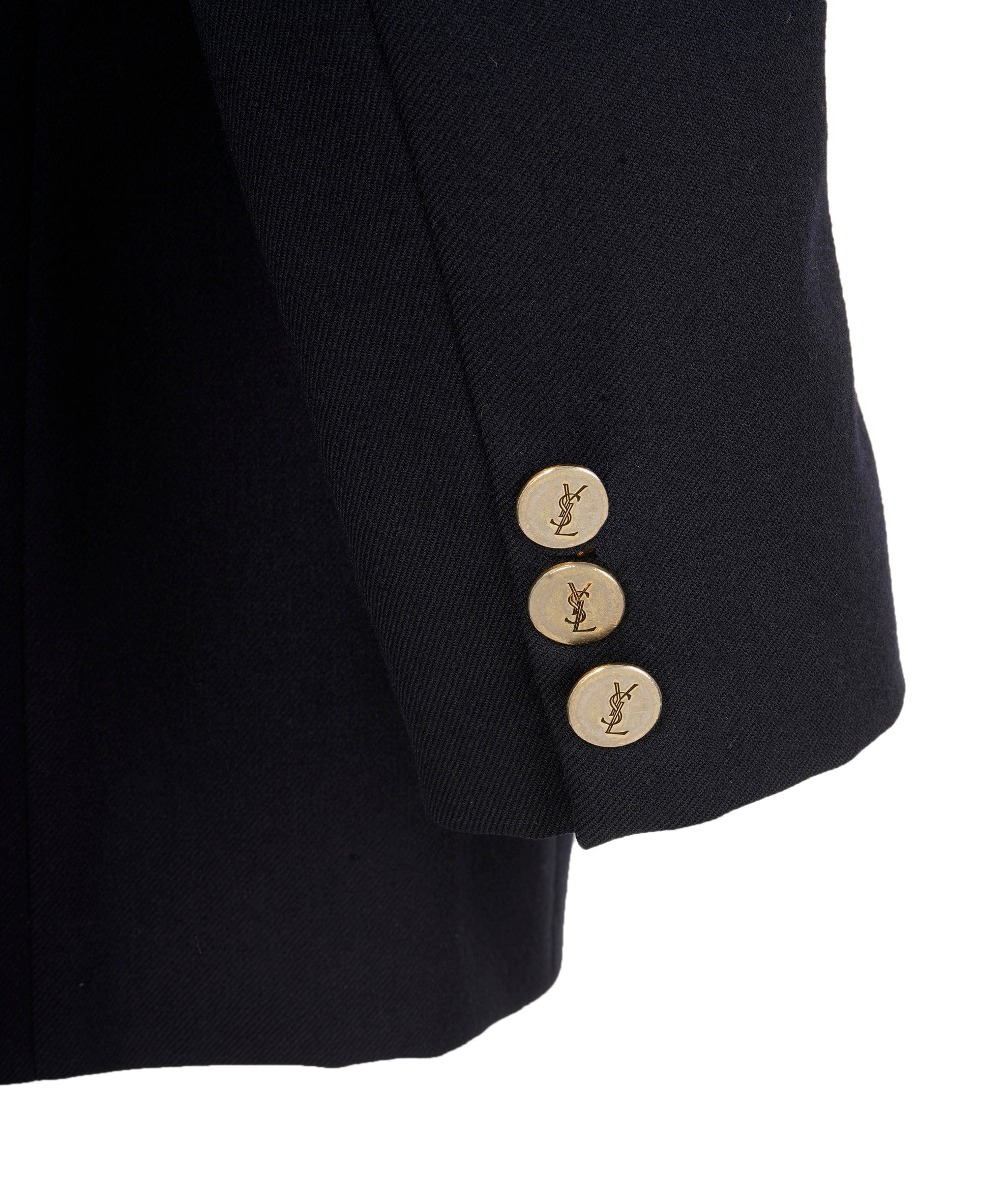 Yves Saint Laurent YSL navy blue wool blazer AVL1114