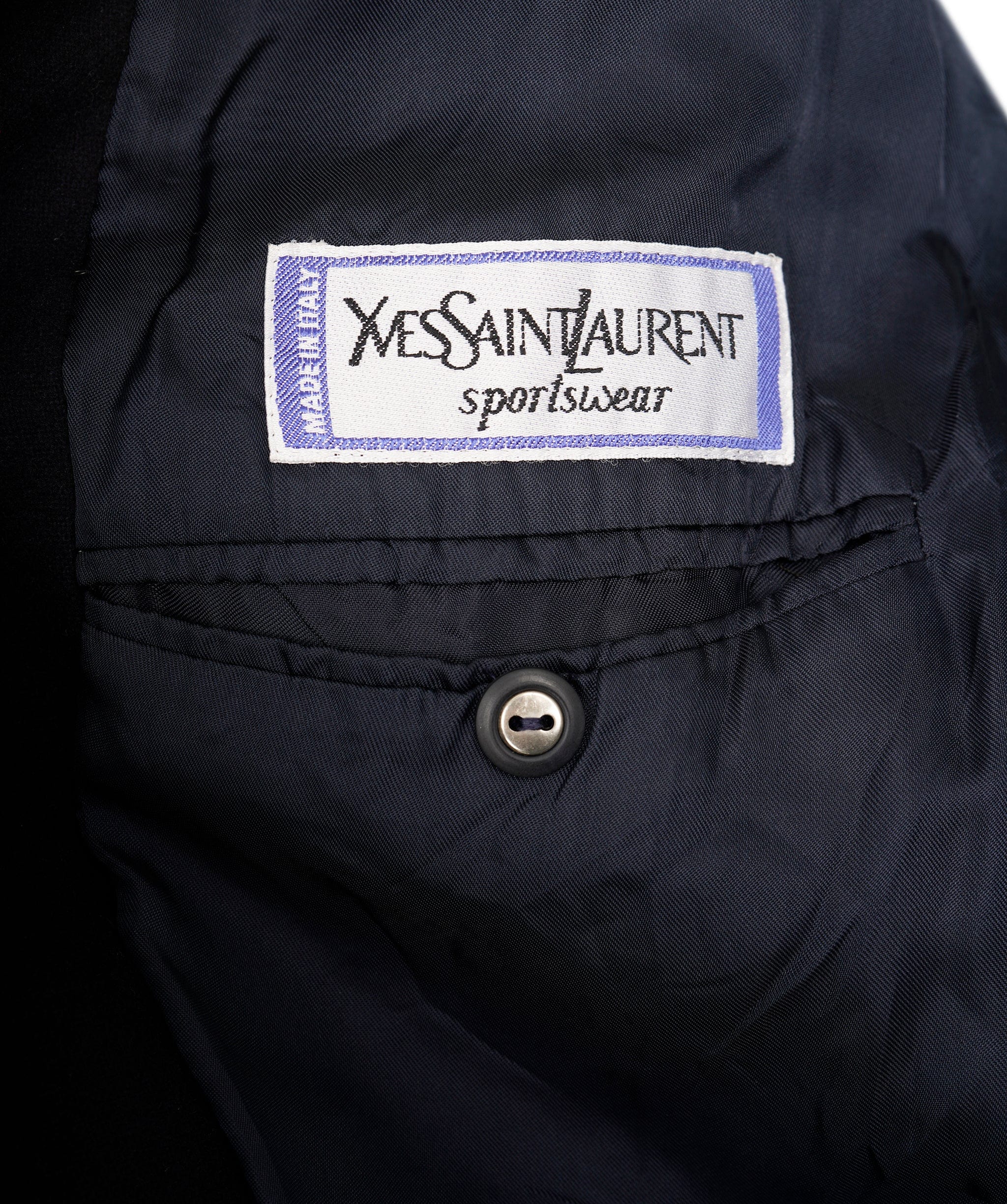 Yves Saint Laurent Yves Saint Laurent Mens 2 Button Blazeer Jacket IT54 (2XL) Navy Blue ASL9354