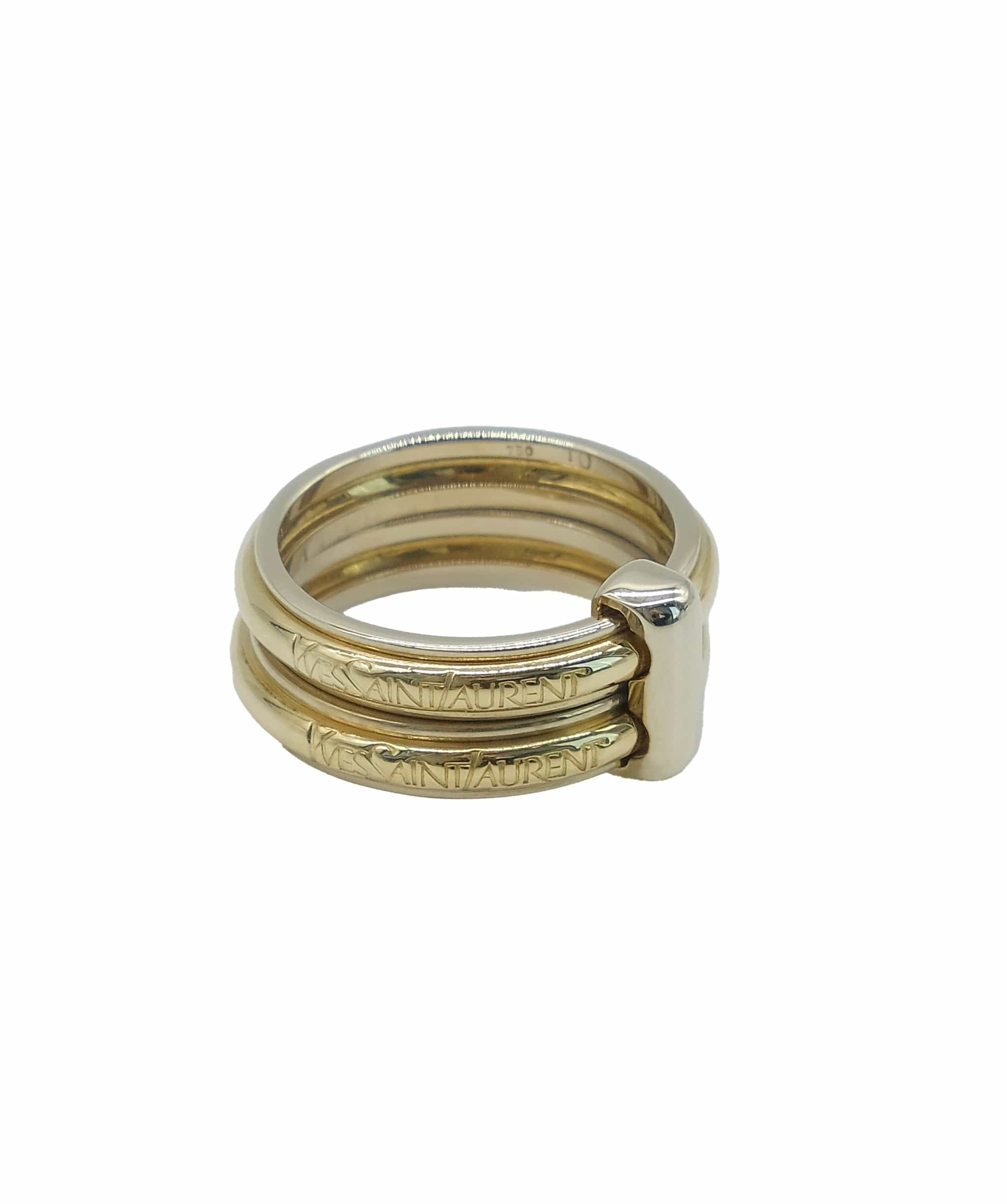 Yves Saint Laurent Yves Saint Laurent No. 10 Ring Logo K18 YG ASL8841