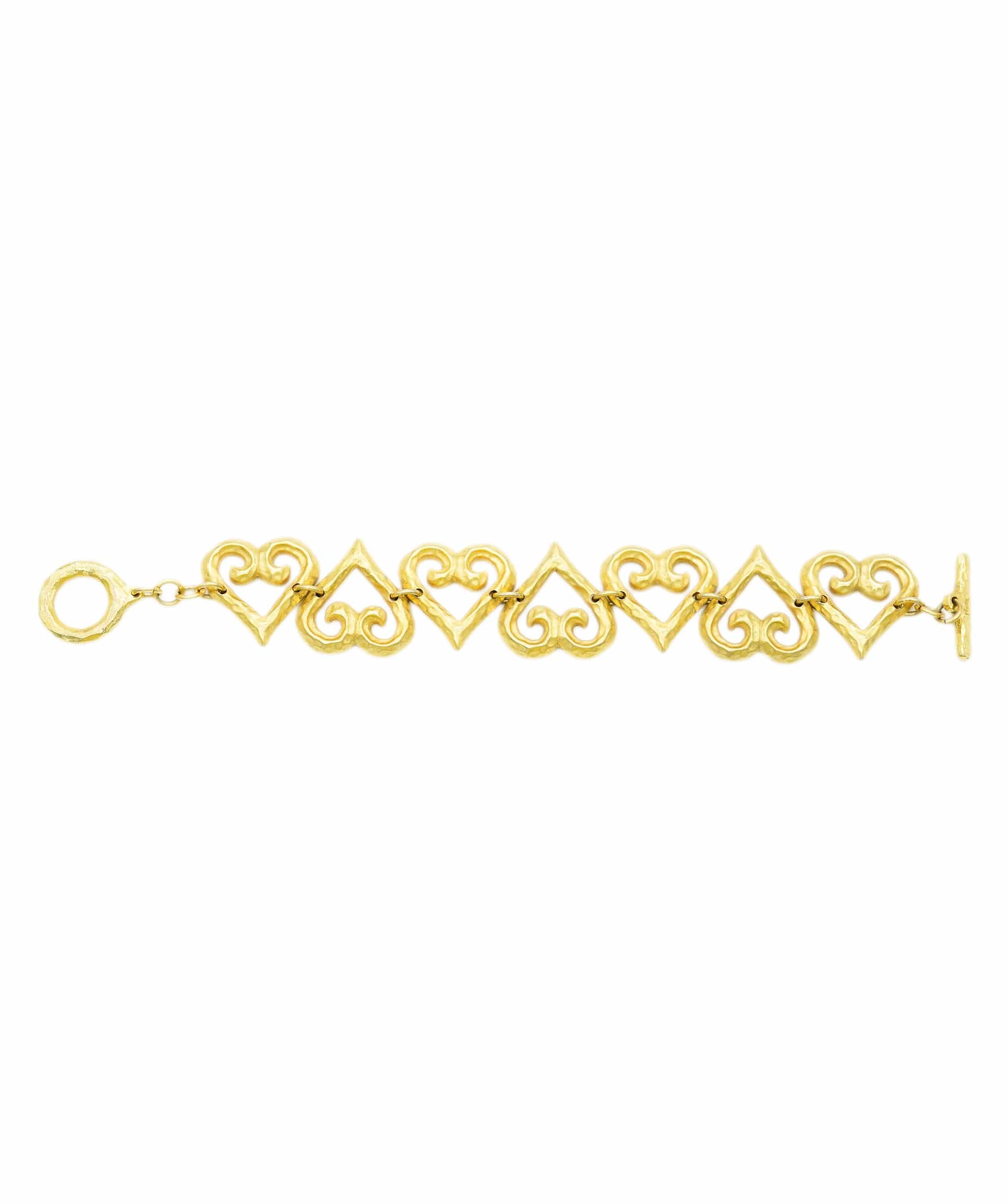 Yves Saint Laurent YSL gold hearts bracelet AGC1771