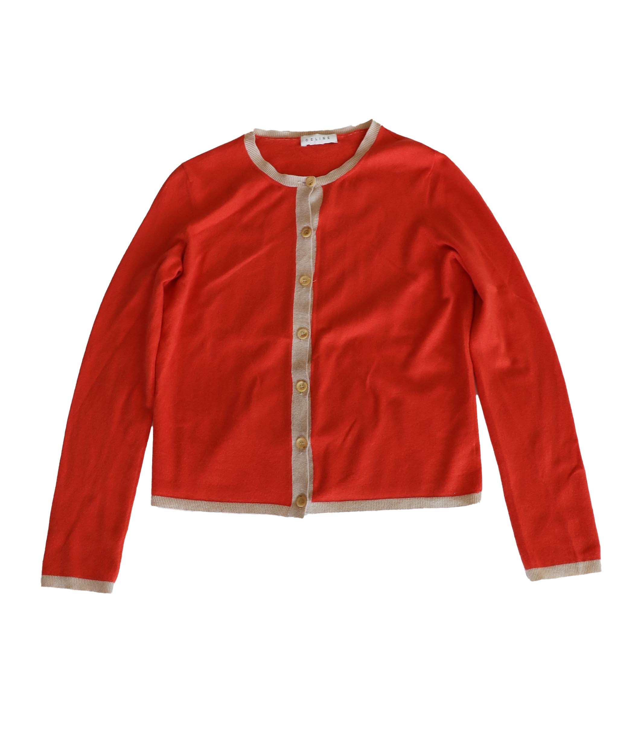 Yves Saint Laurent Celine Cashmere Orange Cardigan - AGC1826