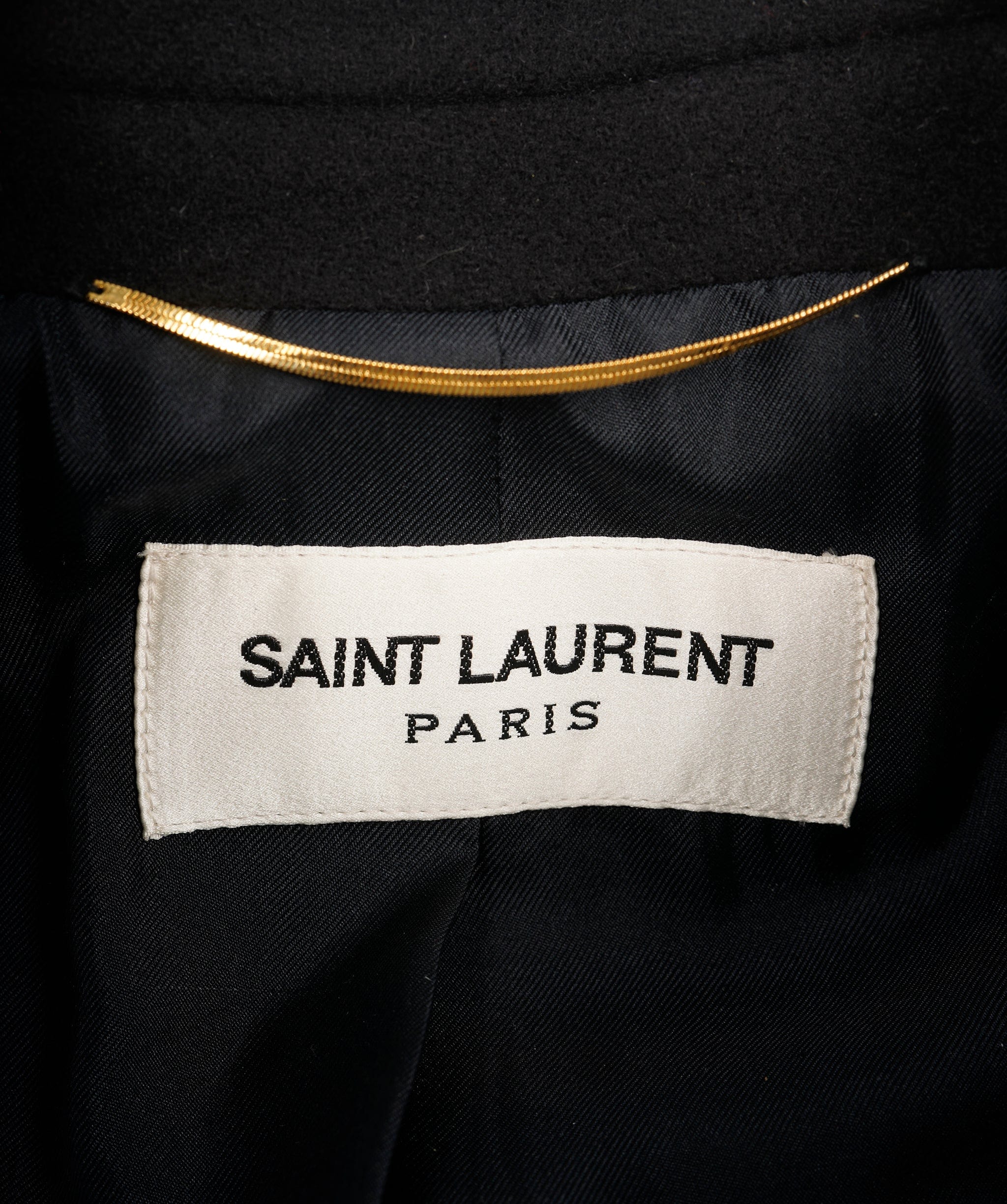 Yves Saint Laurent Saint Laurent Black Wool Coat  ALL0570