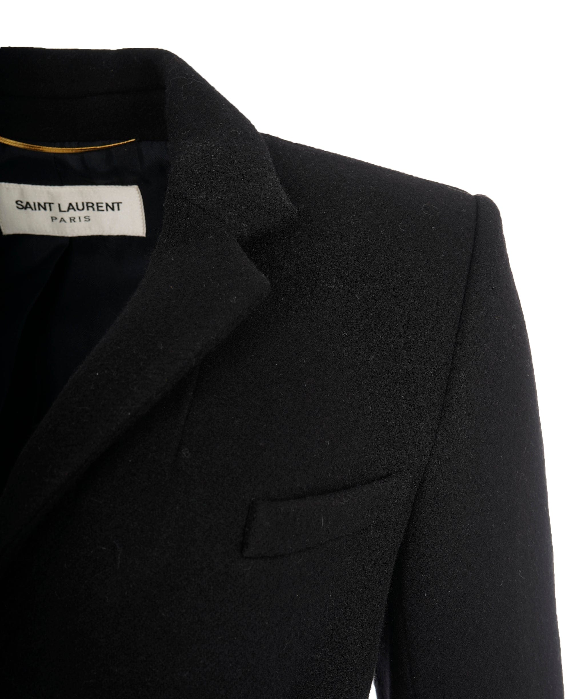 Yves Saint Laurent Saint Laurent Black Wool Coat  ALL0570