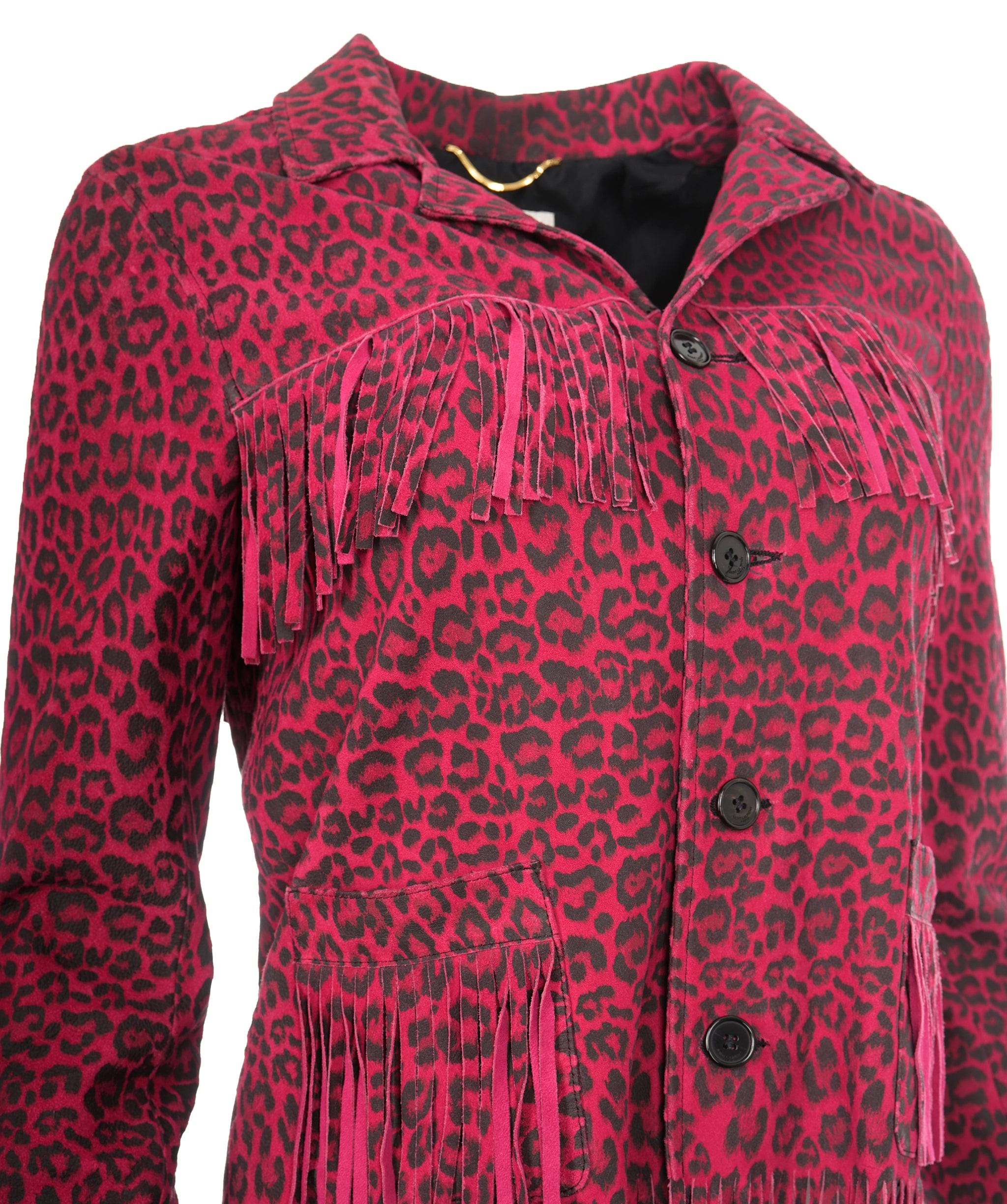 Yves Saint Laurent Saint Laurent Leopard Pink Jacket  ALC1276