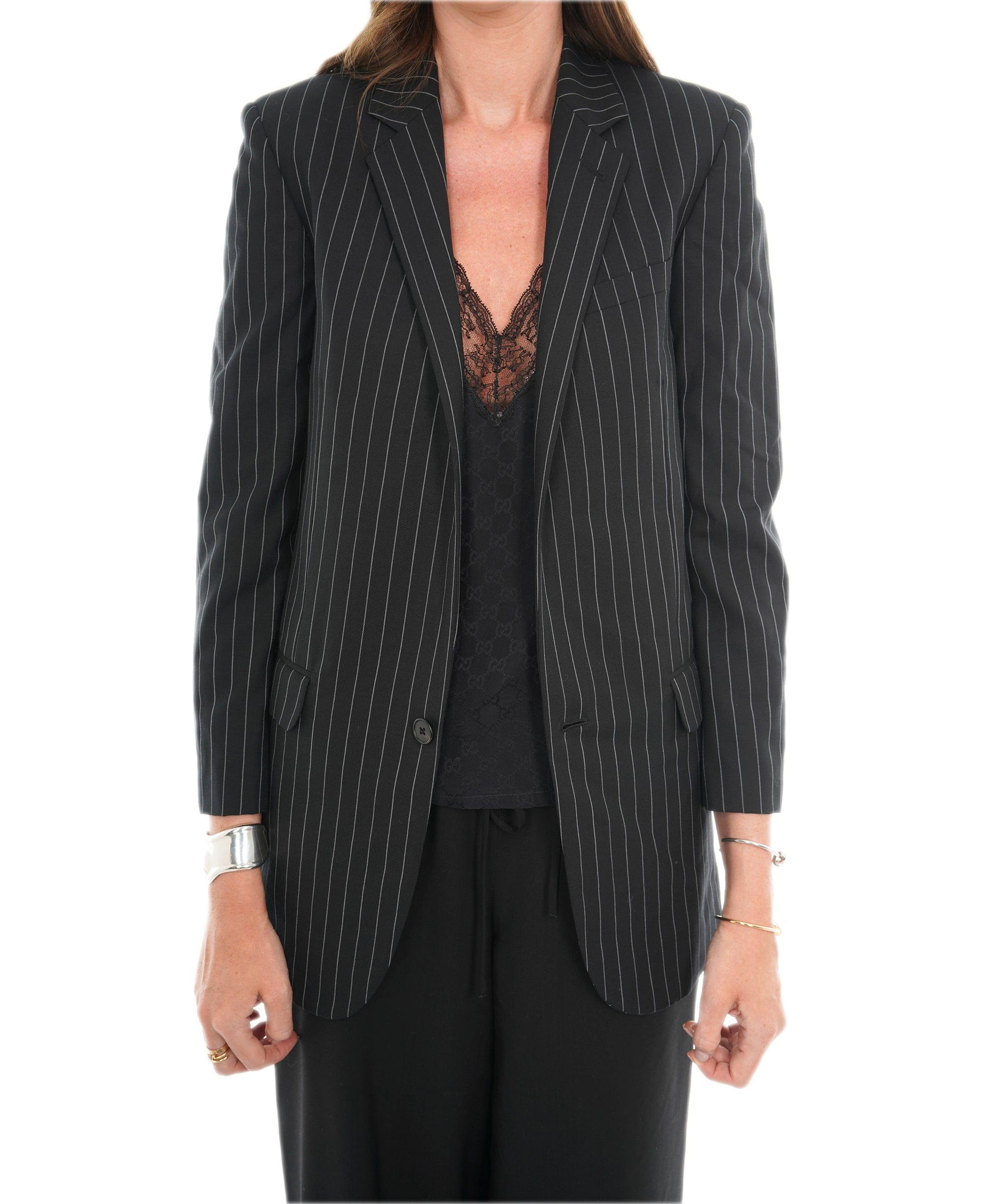 Yves Saint Laurent Saint Laurent Pinstripe Blazer  ALC1495