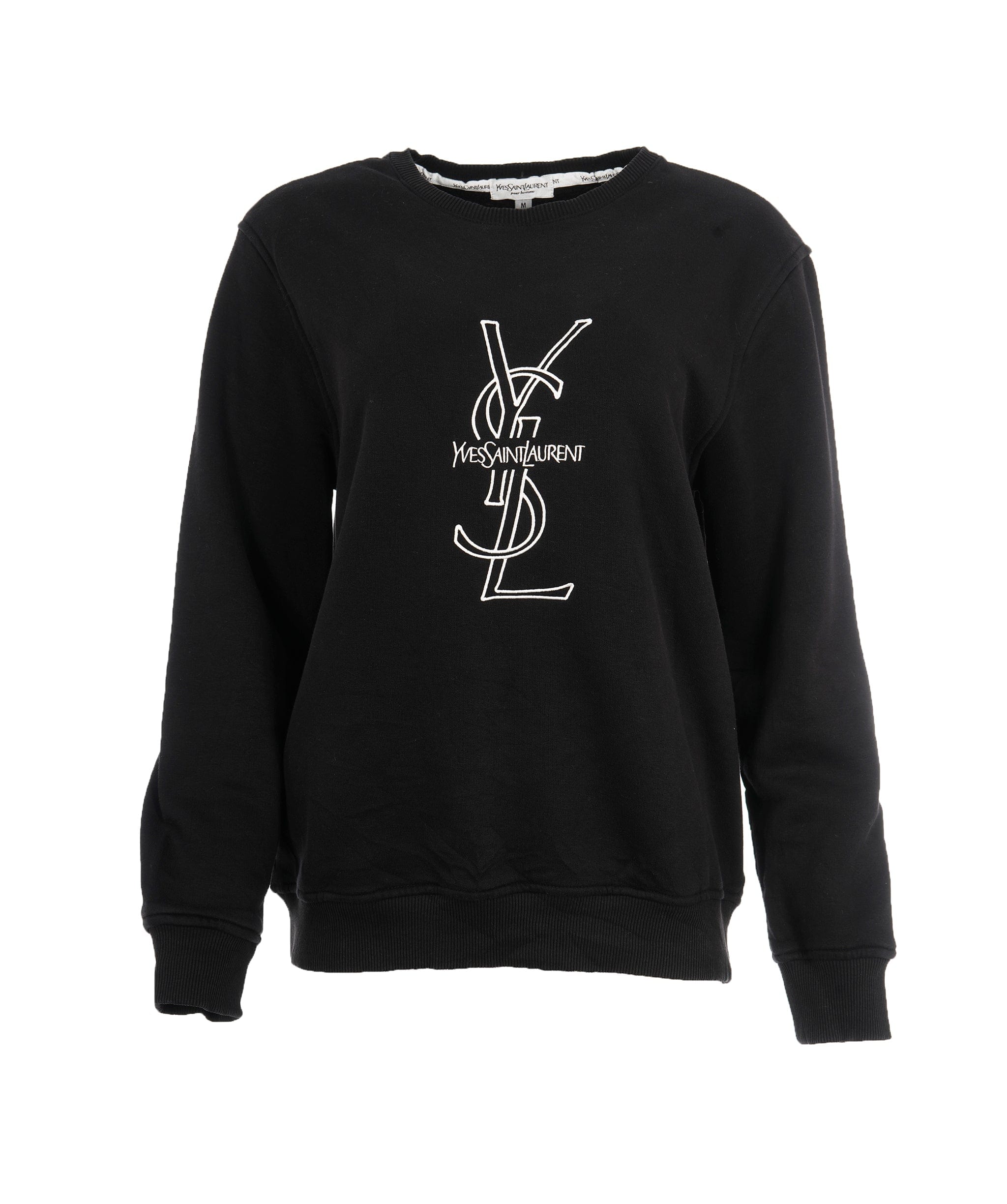 Yves Saint Laurent YSL Black and White Crewneck Jumper  ALL0567