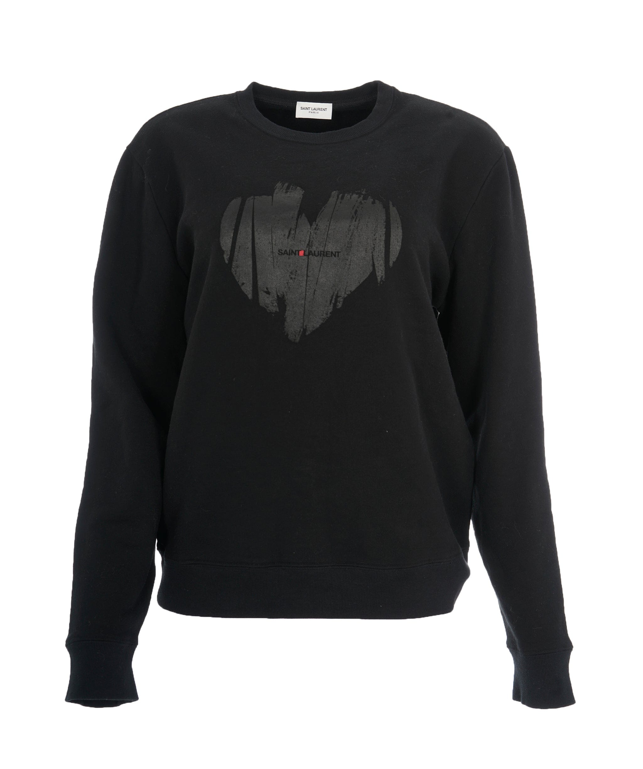 Yves Saint Laurent YSL Black Jumper with Red Heart  * From LP Team members closet* ALC1179