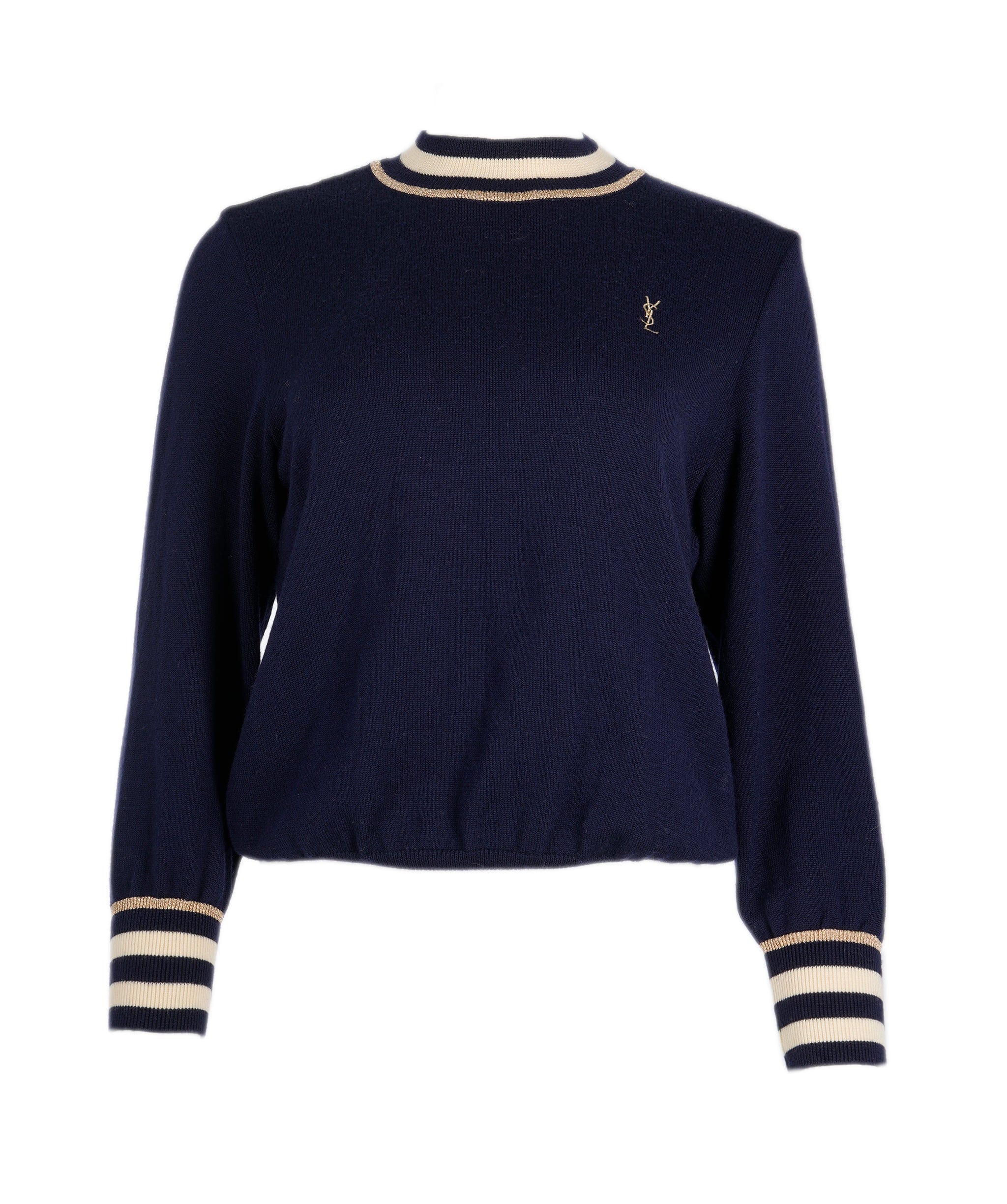 Yves Saint Laurent YSL Blue Crewneck Jumper  ALL0697