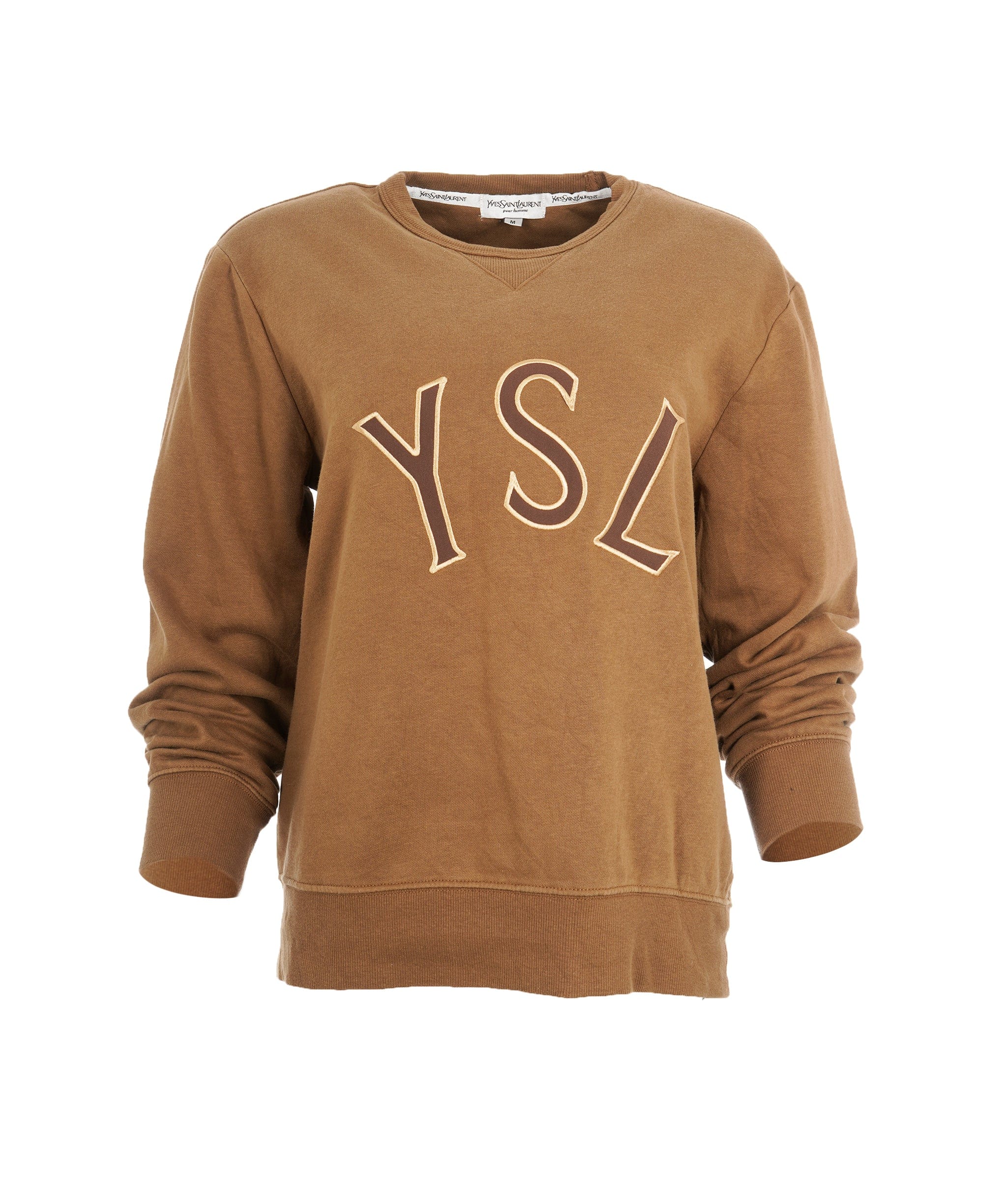 Yves Saint Laurent YSL Brown Crewneck Jumper ALL0607