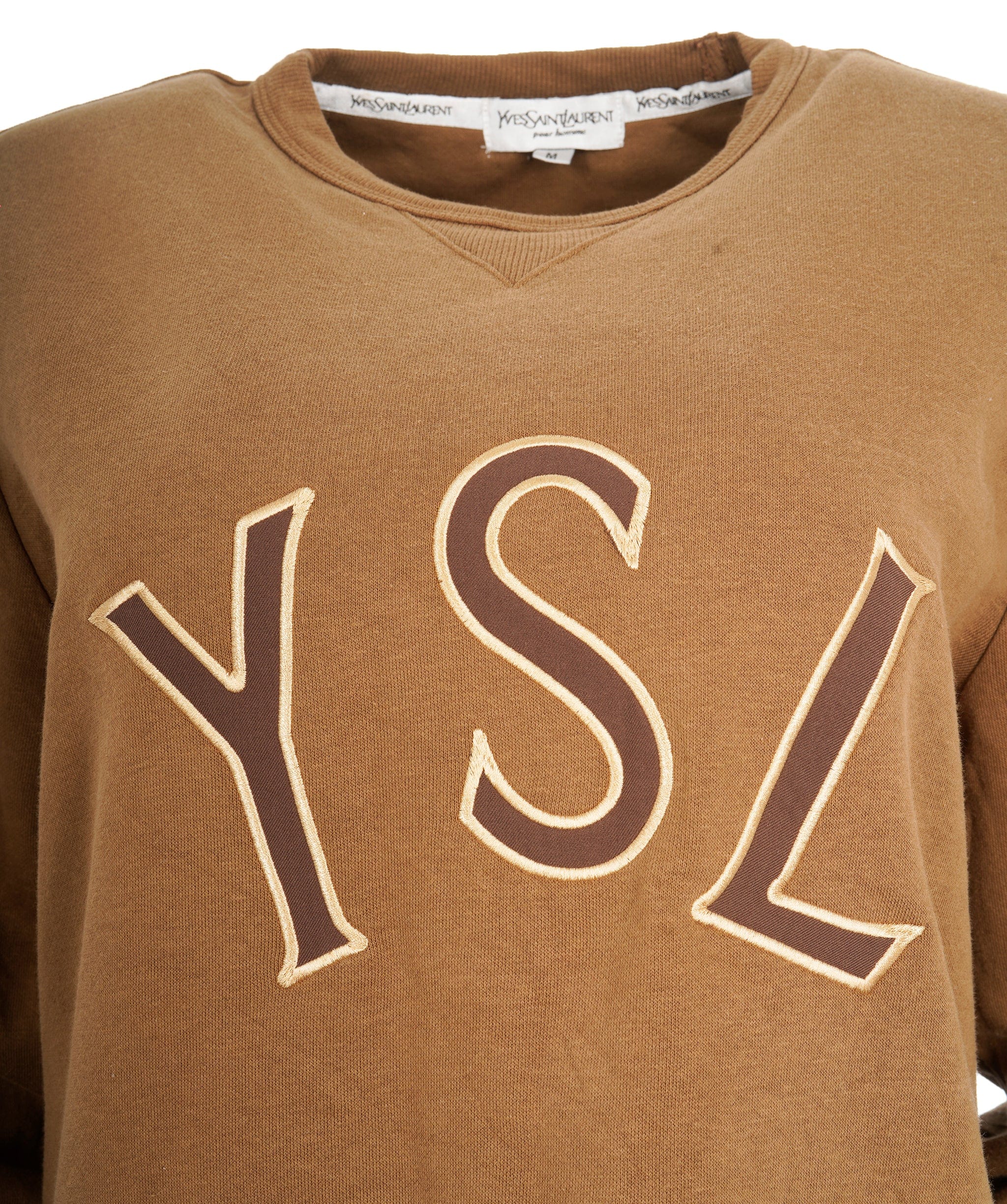 Yves Saint Laurent YSL Brown Crewneck Jumper ALL0607