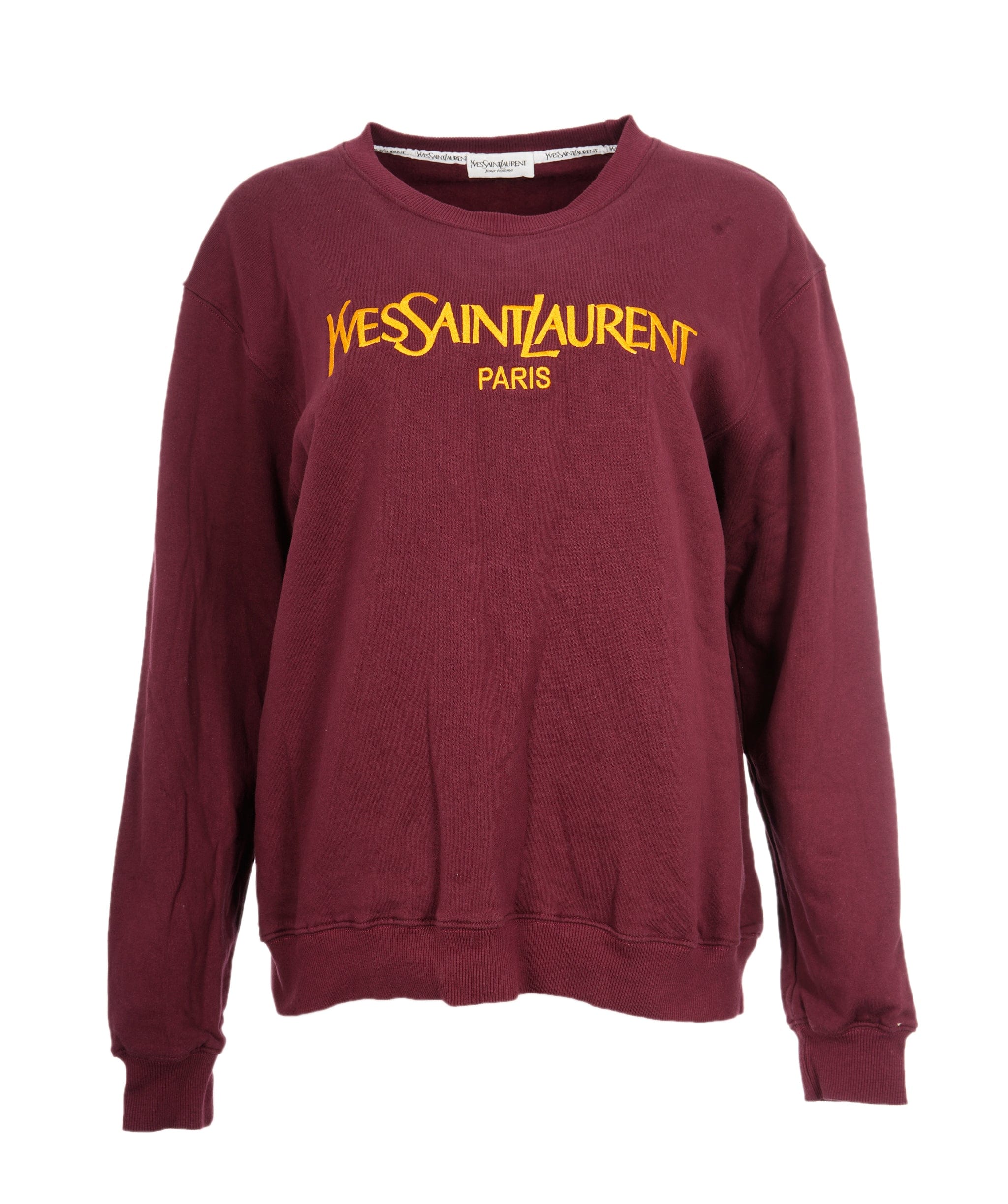 Yves Saint Laurent YSL Burgundy Crewneck Jumper Size M  ALL0563