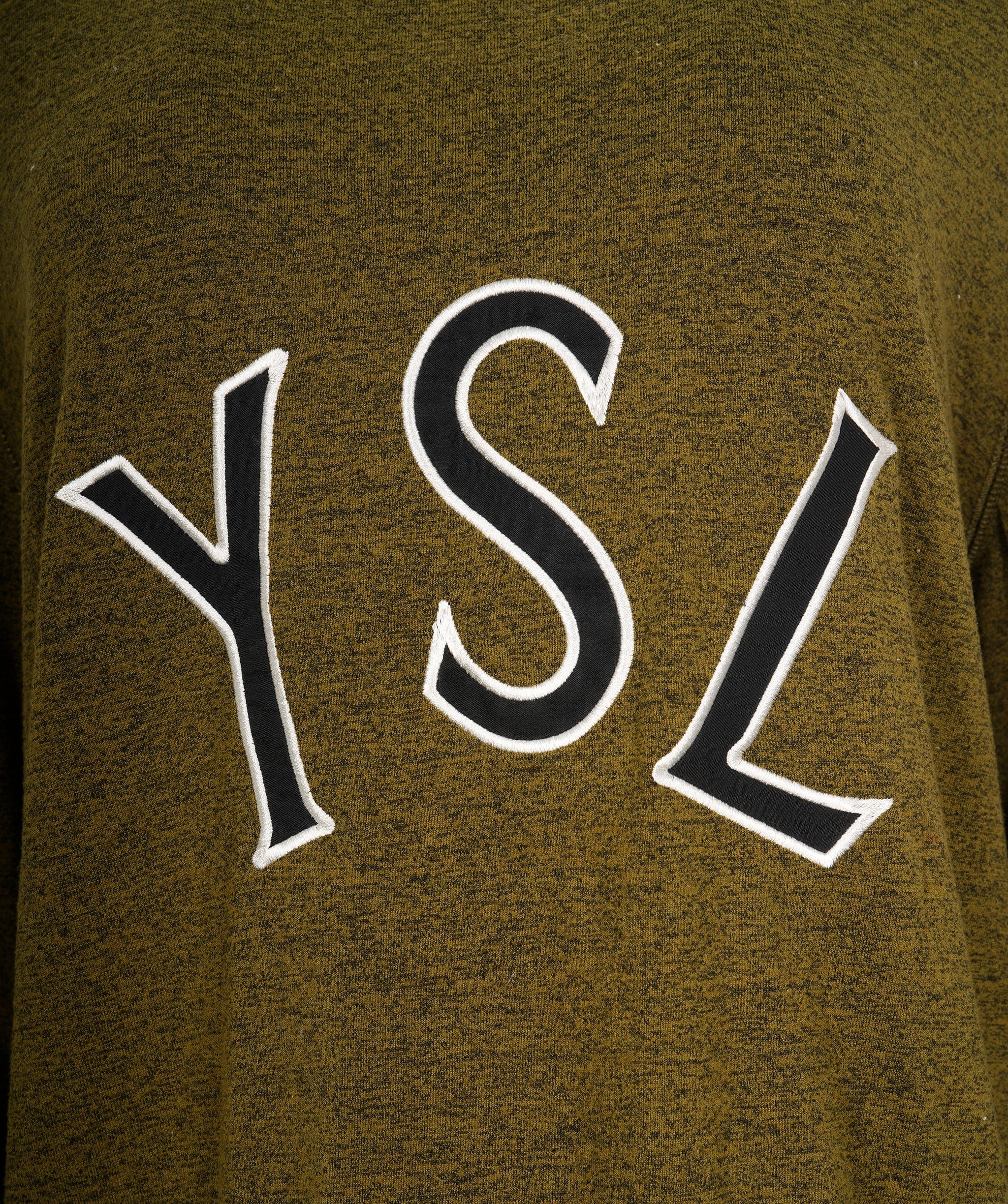 Yves Saint Laurent YSL Dark Green Logo Crewneck Jumper  ALL0561