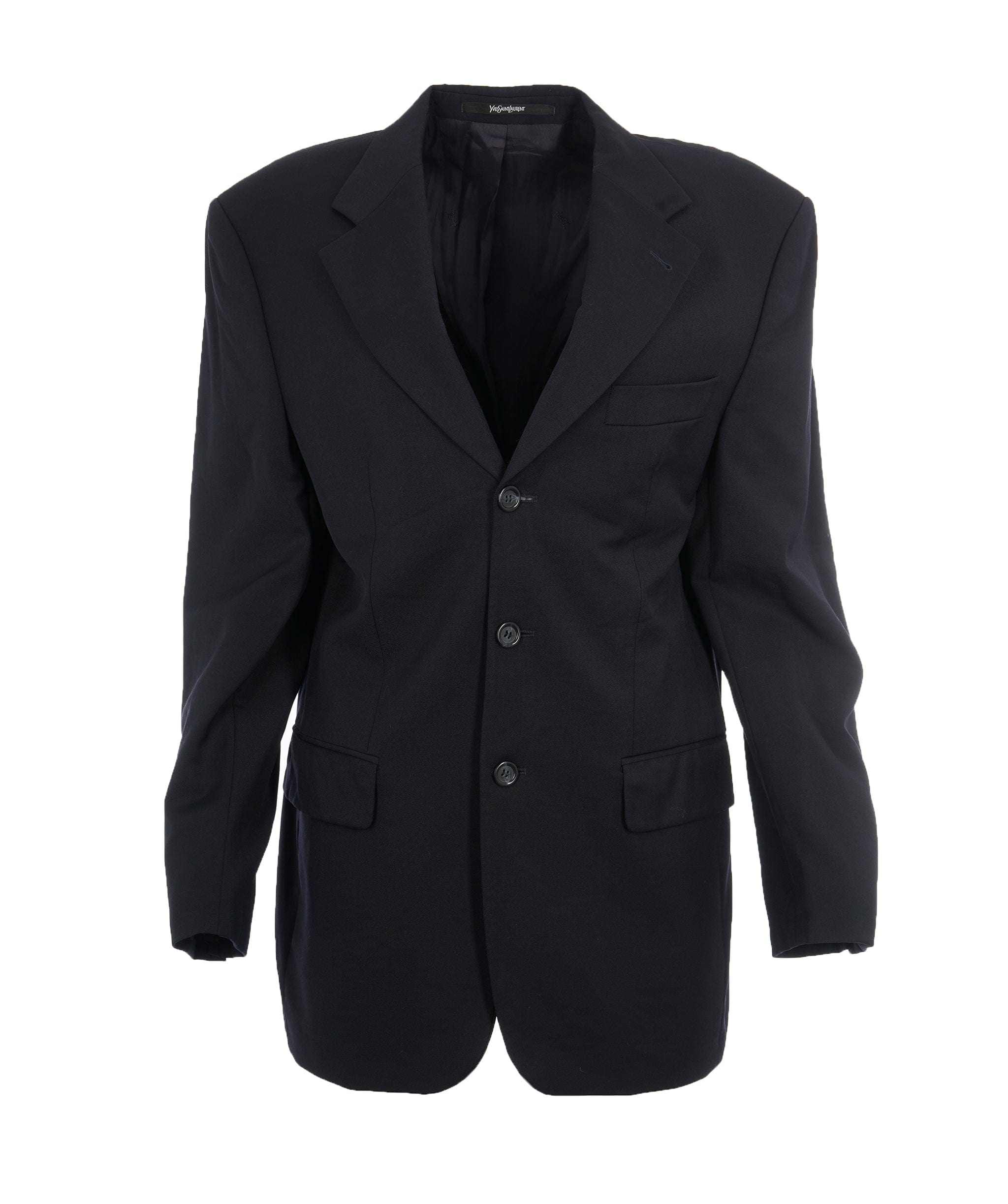 Yves Saint Laurent YSL Double Breasted Navy Blazer ALL0554