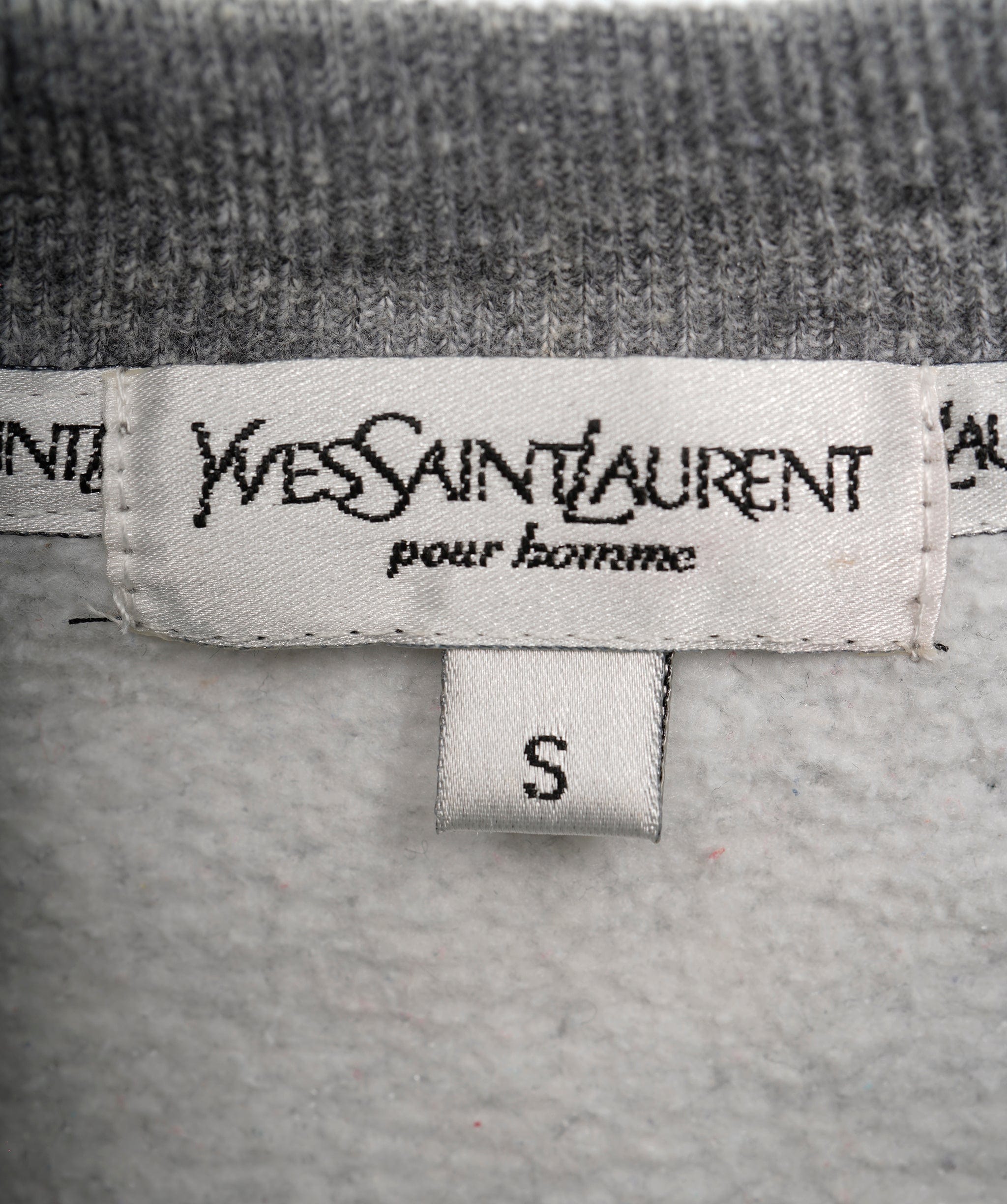 Yves Saint Laurent YSL Grey Multi Coloured Crewneck Jumper  ALL0564