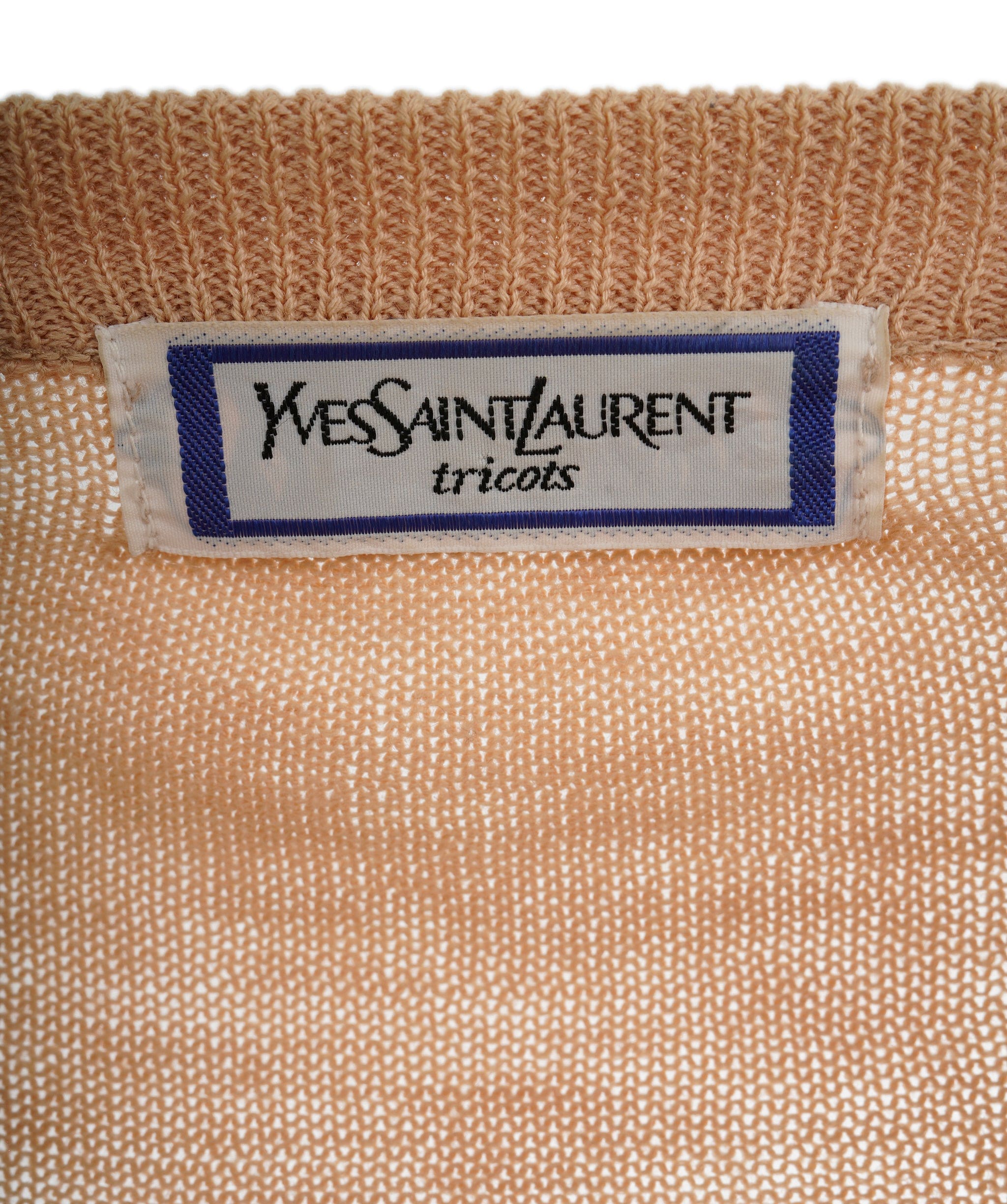 Yves Saint Laurent YSL Logo Cardigan Beige ASL10489