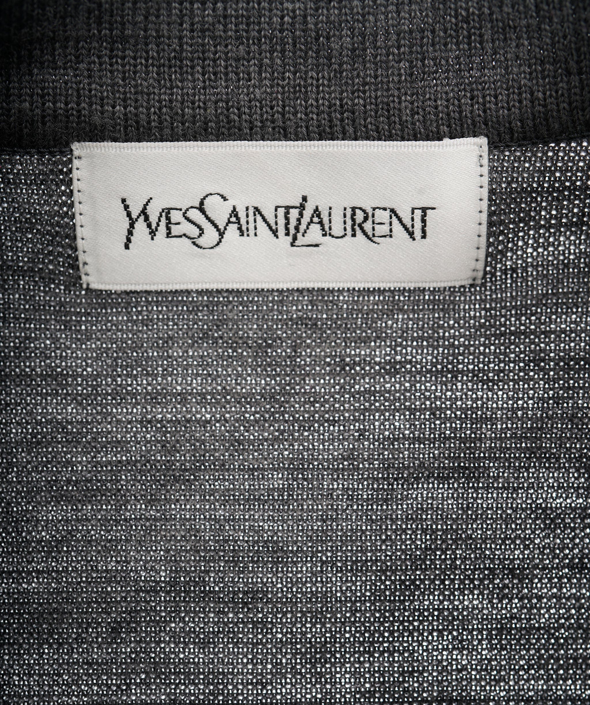 Yves Saint Laurent YSL Logo Cardigan Gray ASL10443