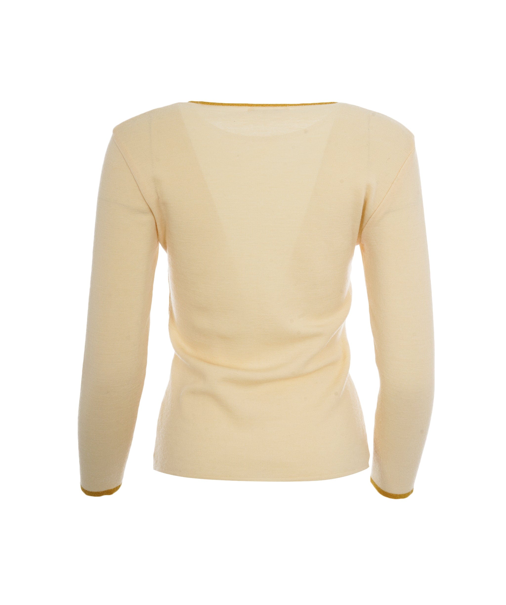 Yves Saint Laurent YSL Logo Sweater Cream Gold ASL10521