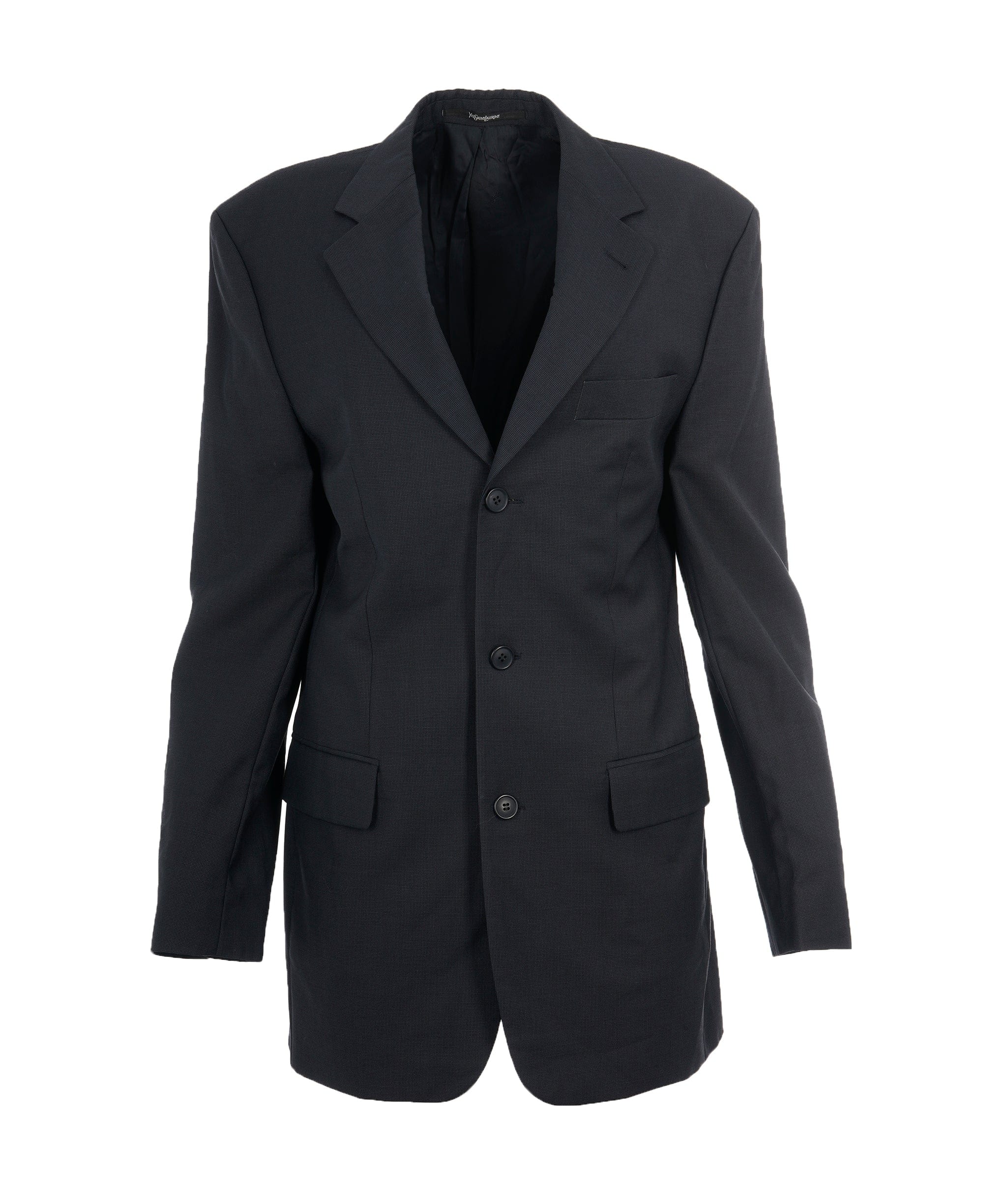 Yves Saint Laurent YSL Midnight Navy Double Breasted Blazer ALL0556