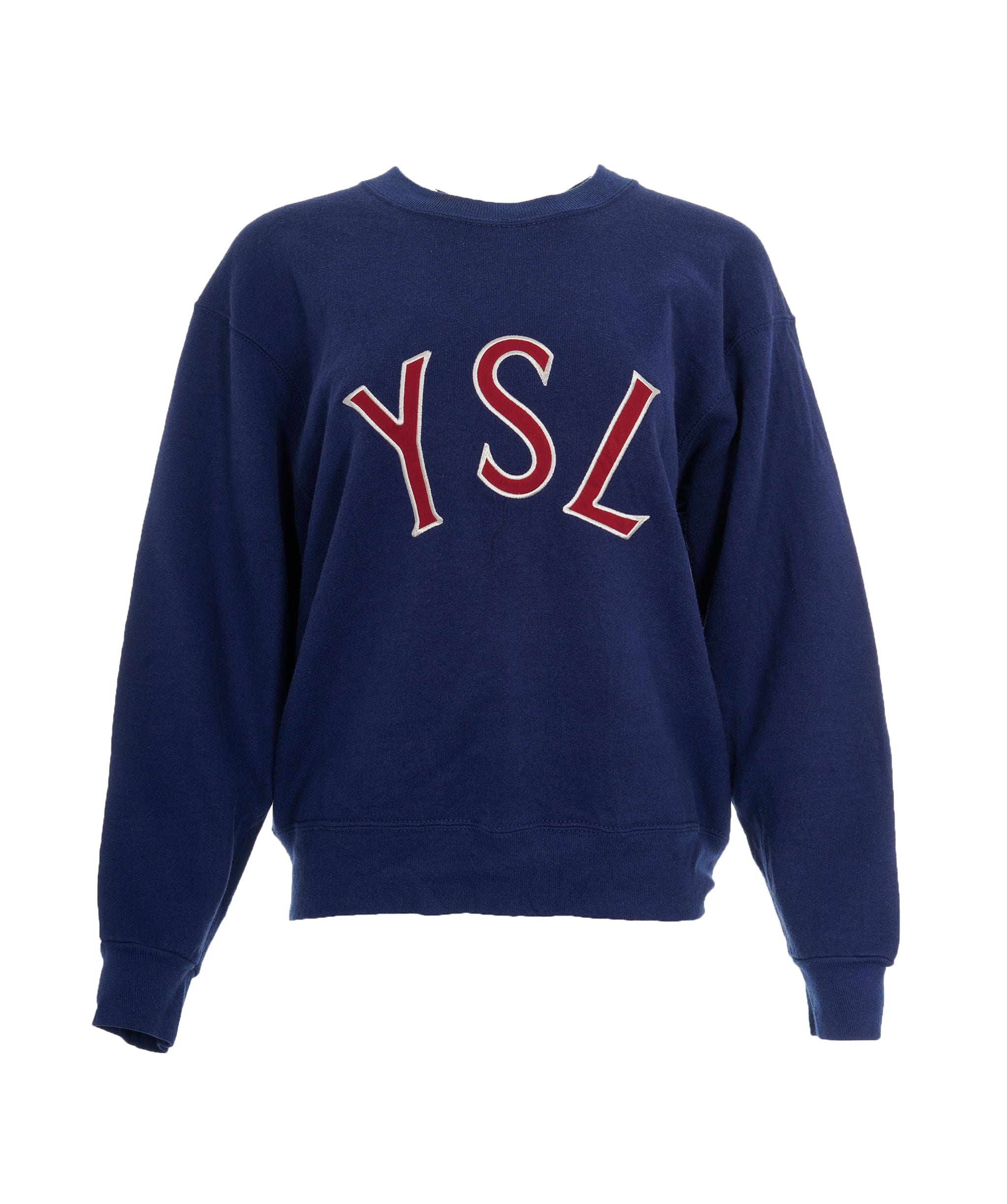 Yves Saint Laurent YSL Navy and Red Crewneck Jumper  ALL0603