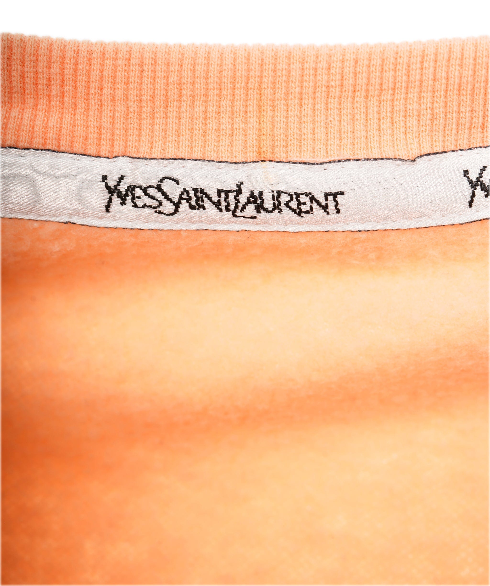 Yves Saint Laurent YSL Peach Crewneck Jumper with YSL logo  ALL0562