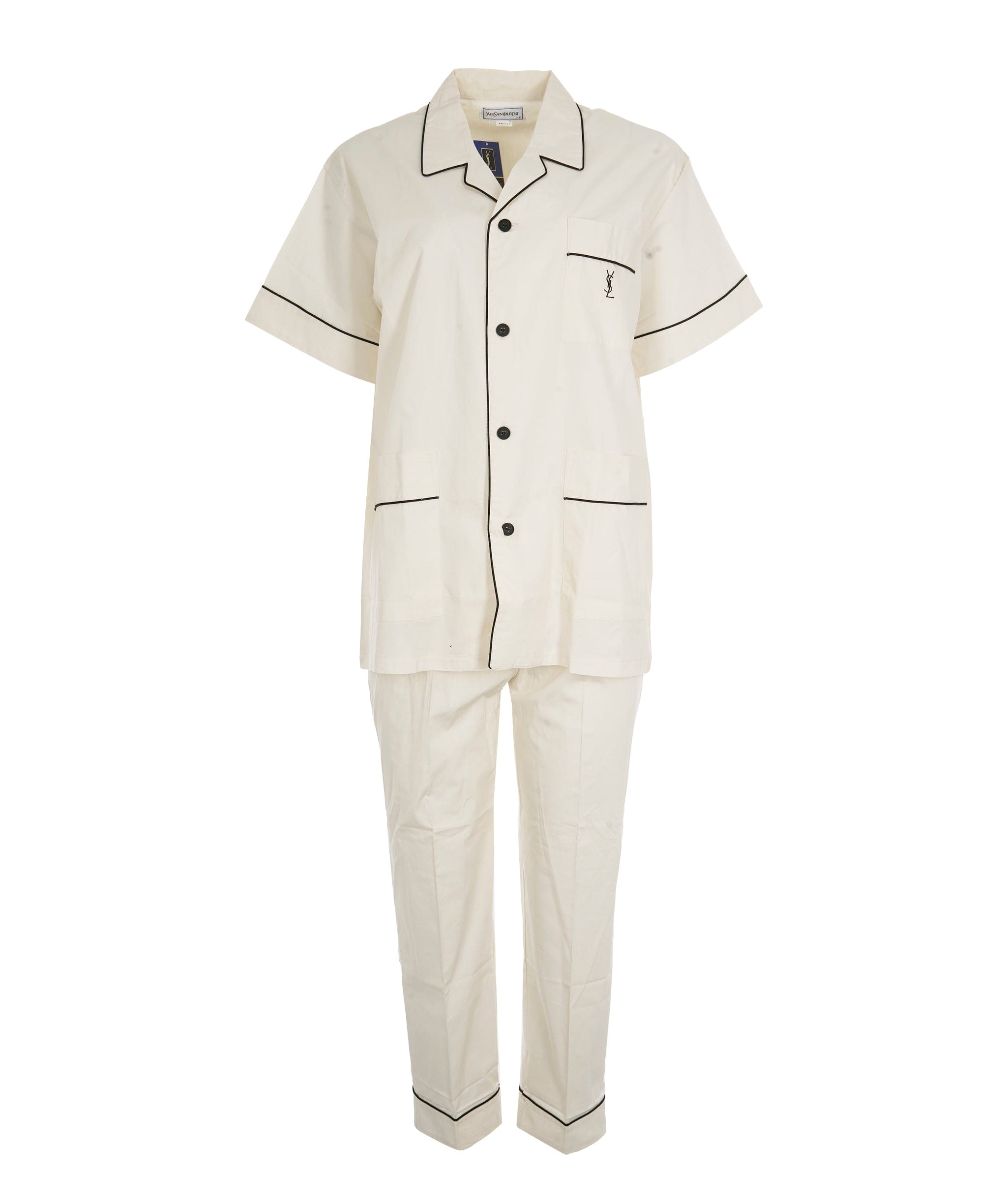 Yves Saint Laurent YSL Pyjama Set White ASL10502