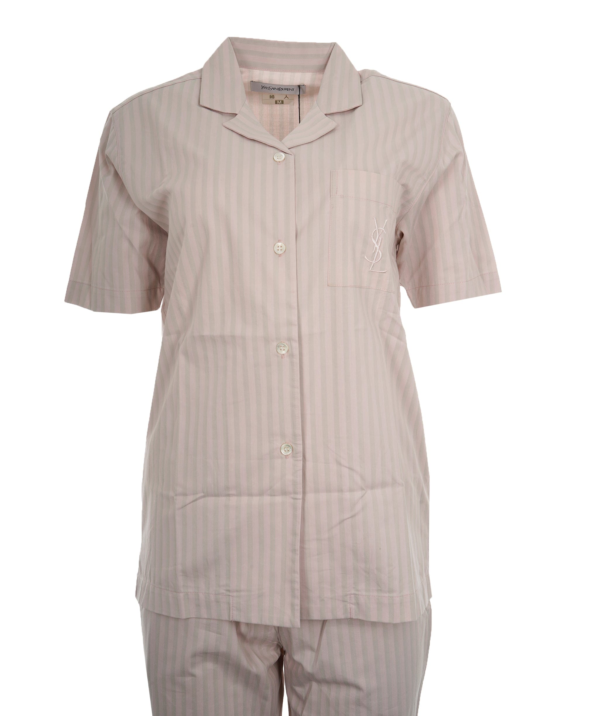 Yves Saint Laurent YSL Stripe Cotton Pajama Set  DXBS0156