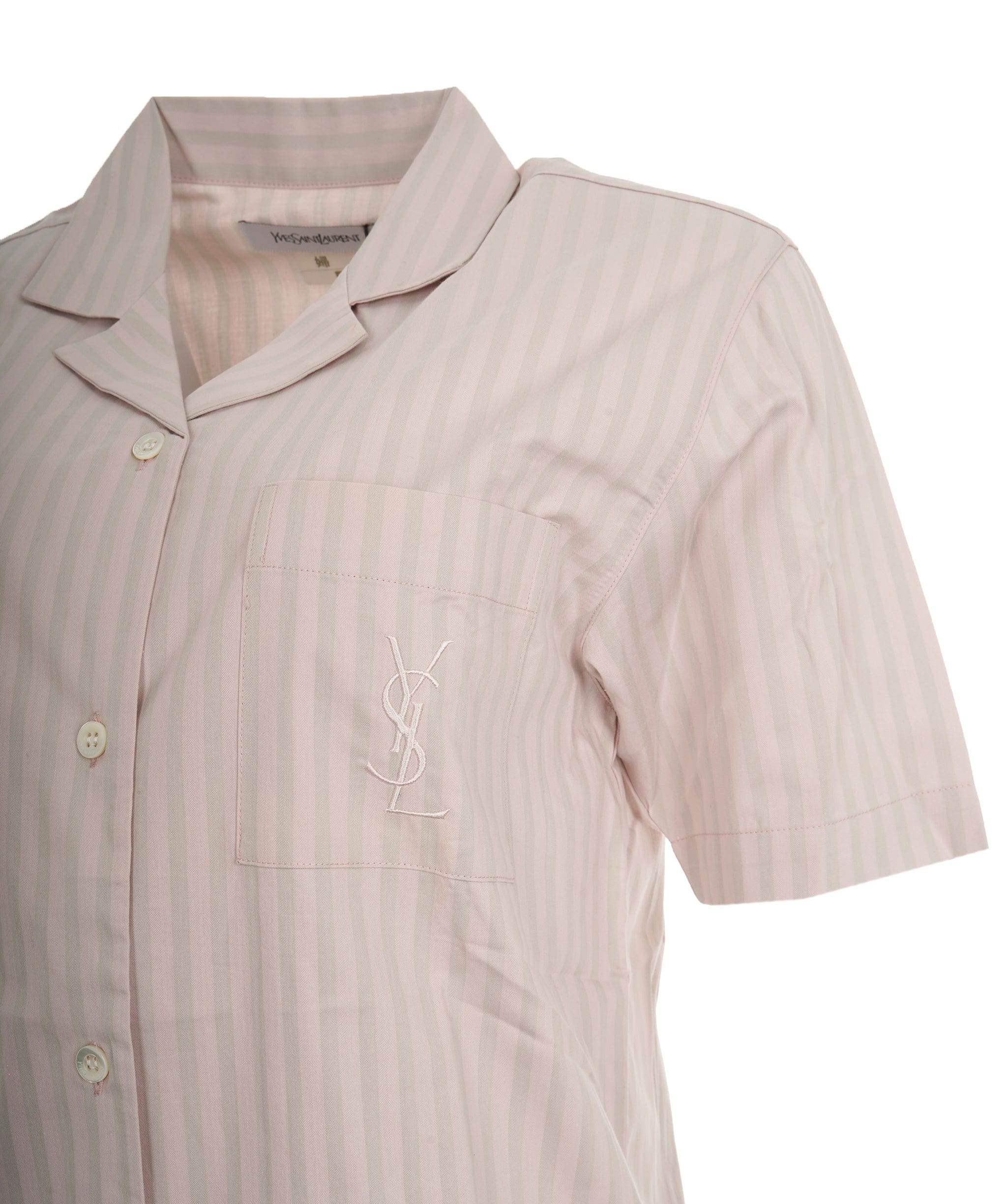 Yves Saint Laurent YSL Stripe Cotton Pajama Set  DXBS0156