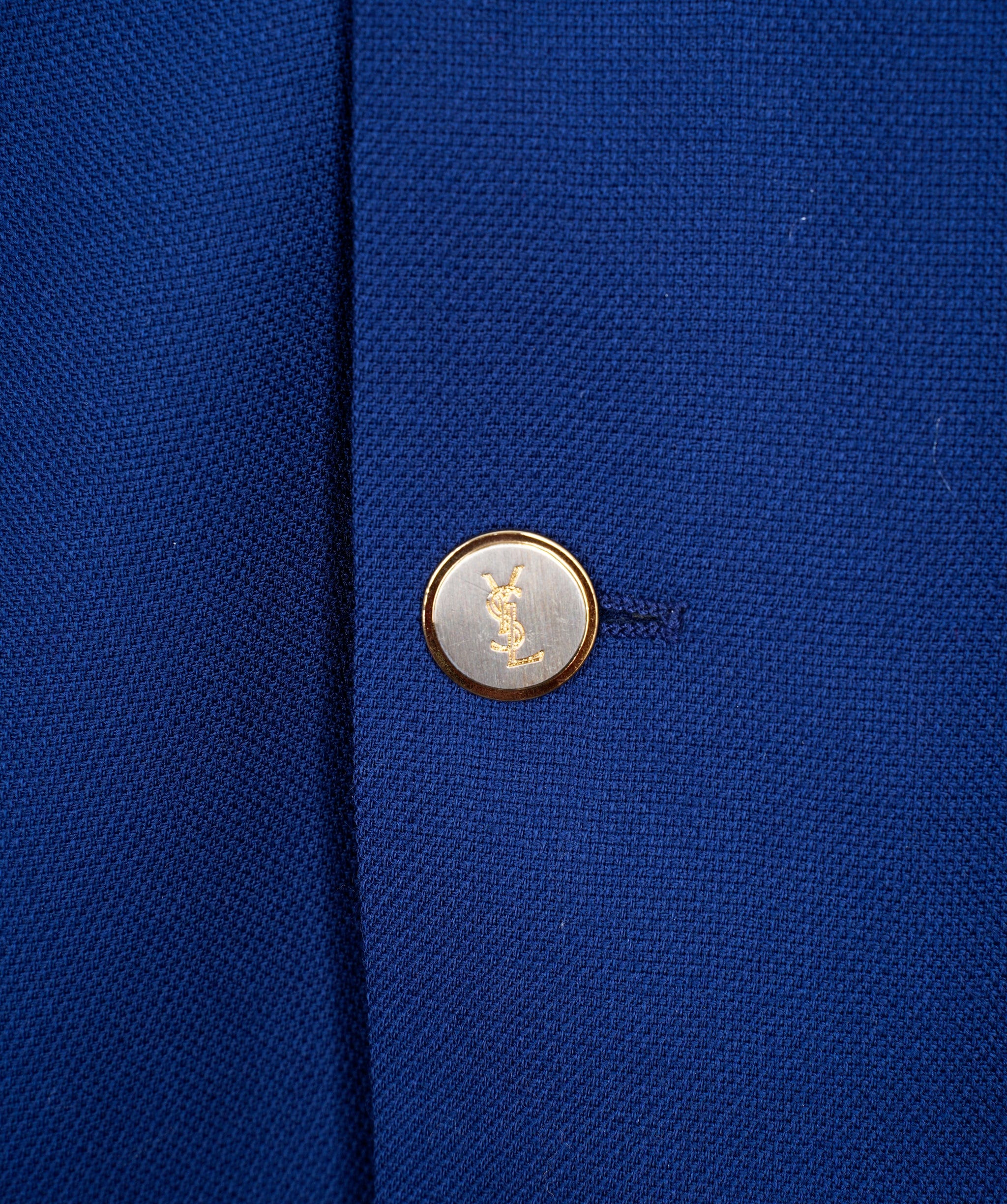 Yves Saint Laurent YSL vintage blue blazer with gold buttons - AJC0500