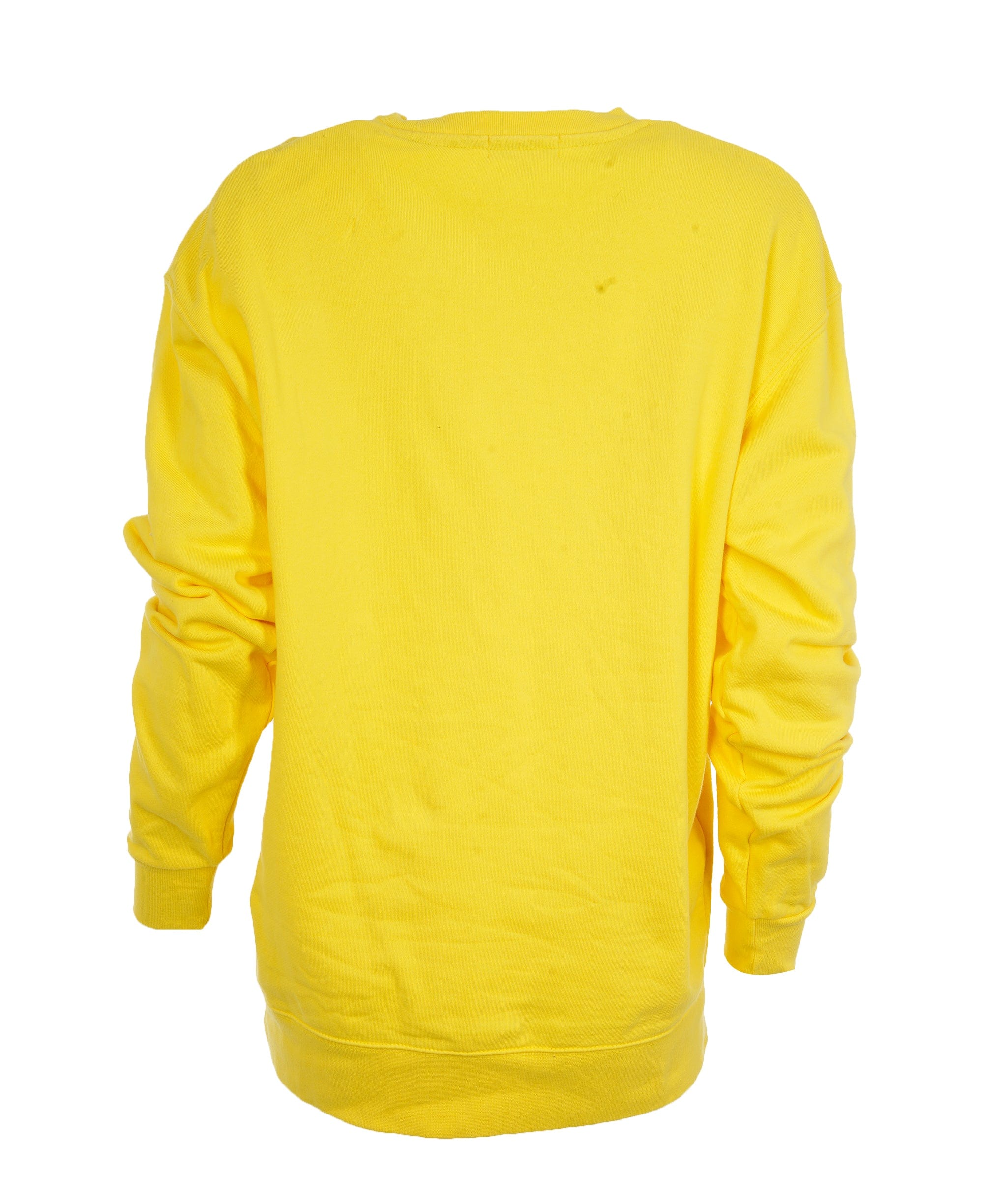 Yves Saint Laurent YSL Yellow Crewneck with Navy YSL Logo  ALL0565