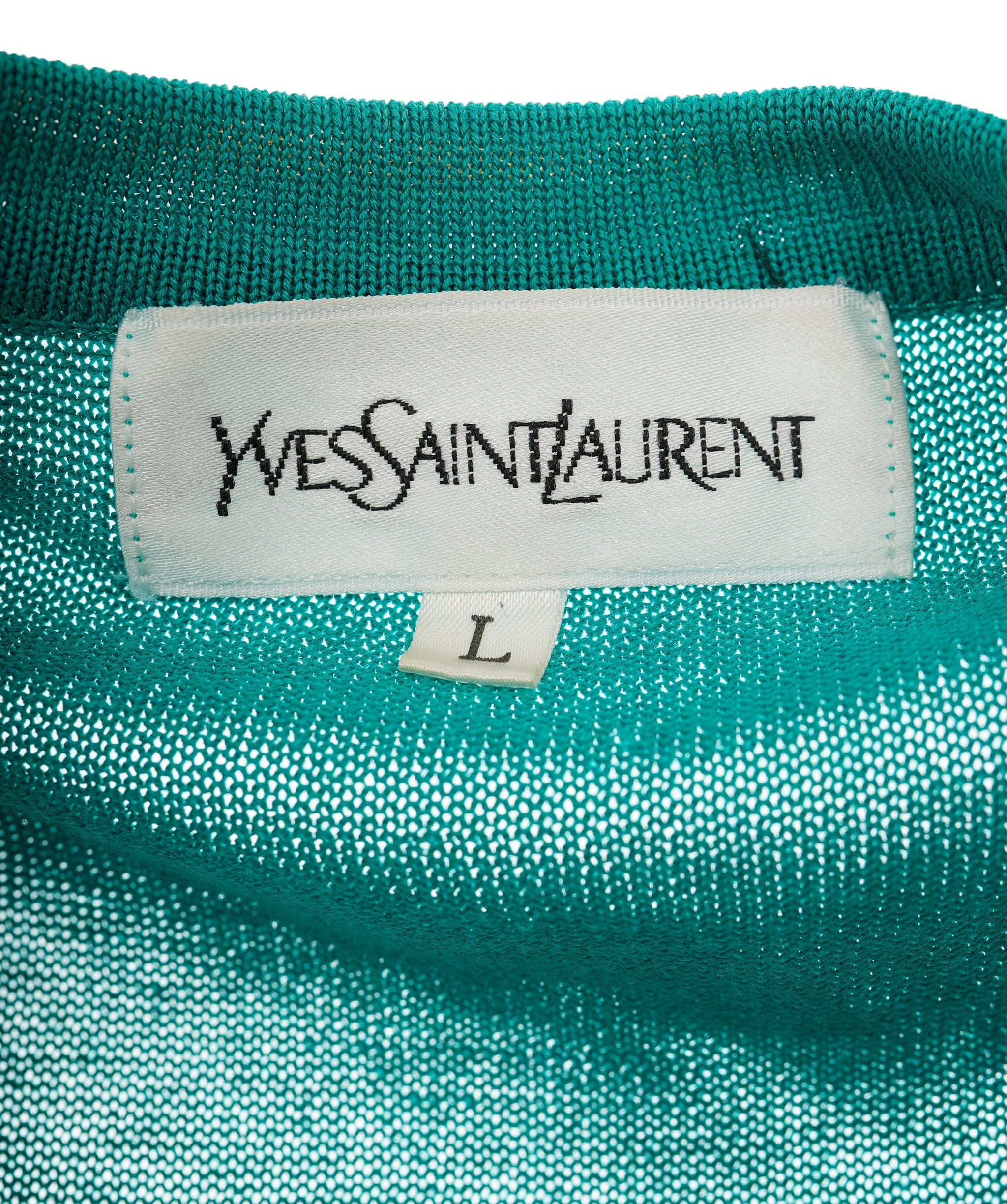 Yves Saint Laurent Yves Saint Laurent Vintage Embroidered Green Cardigan  ALL0793