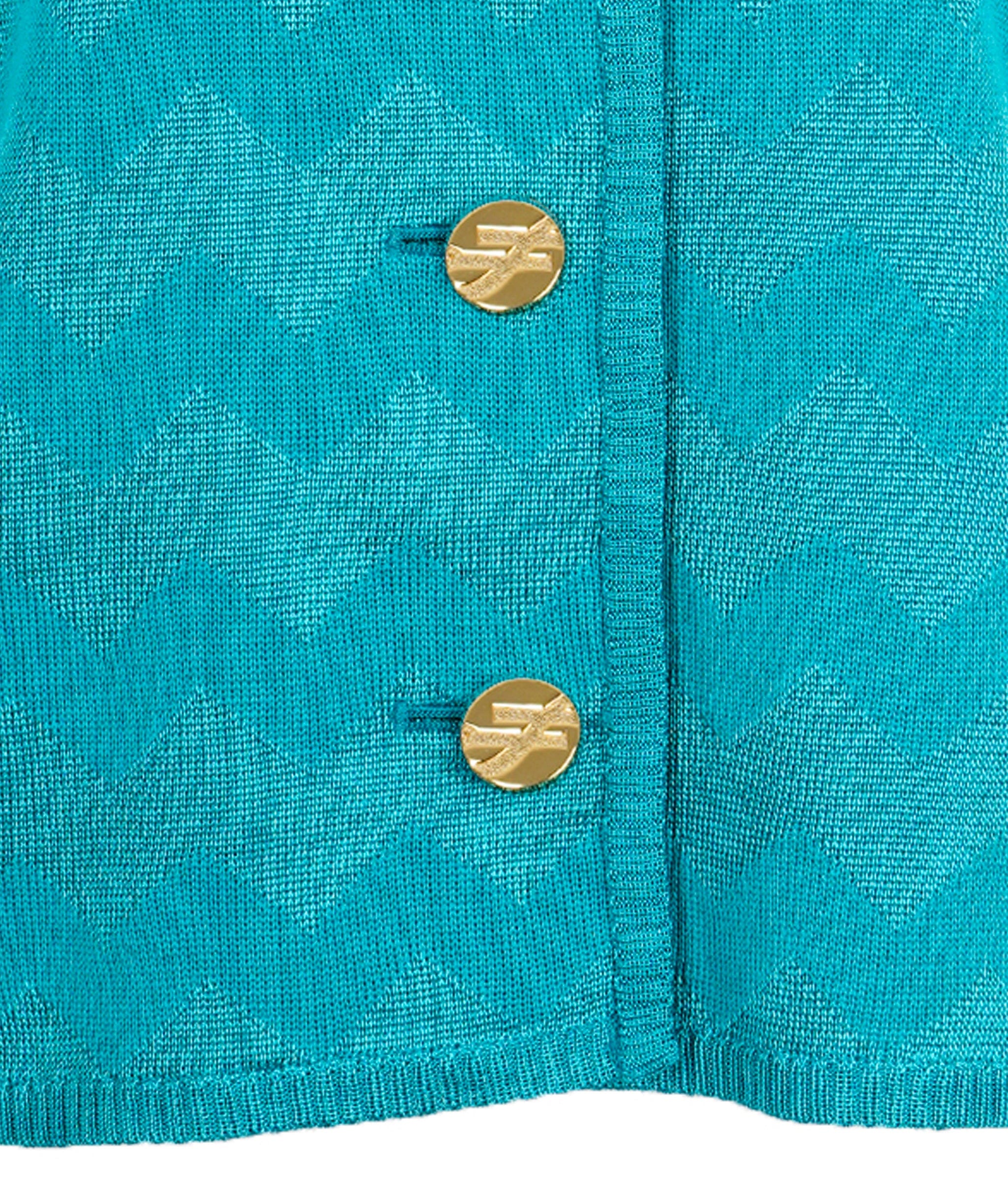 Yves Saint Laurent YSL Gold Button Cardigan Blue ASL8933