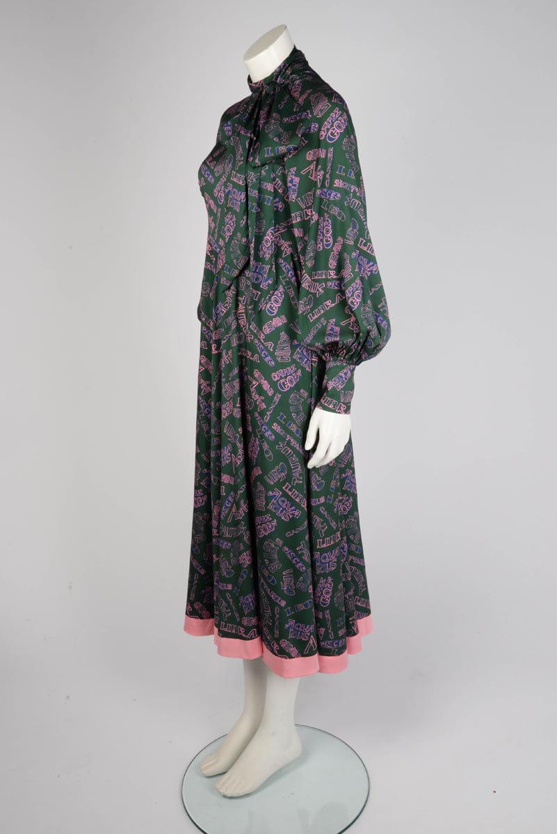 Zimmermann Zimmermann Green & Pink Stretch Silk Zodiac Day Midi Dress 0