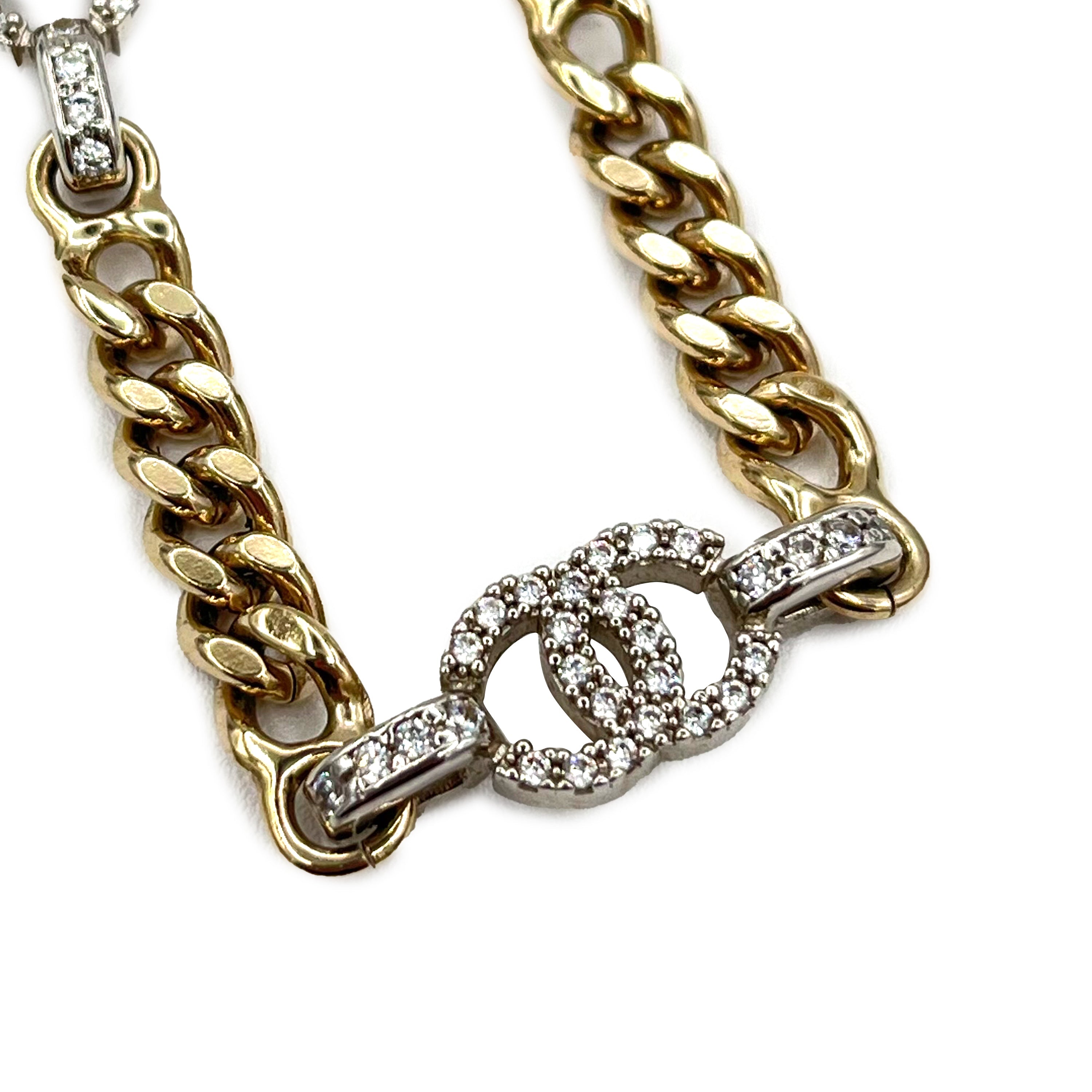 CHANEL CHOKER NECKLACE COCOMARK RHINESTONE ACCESSORY B22S 90206460