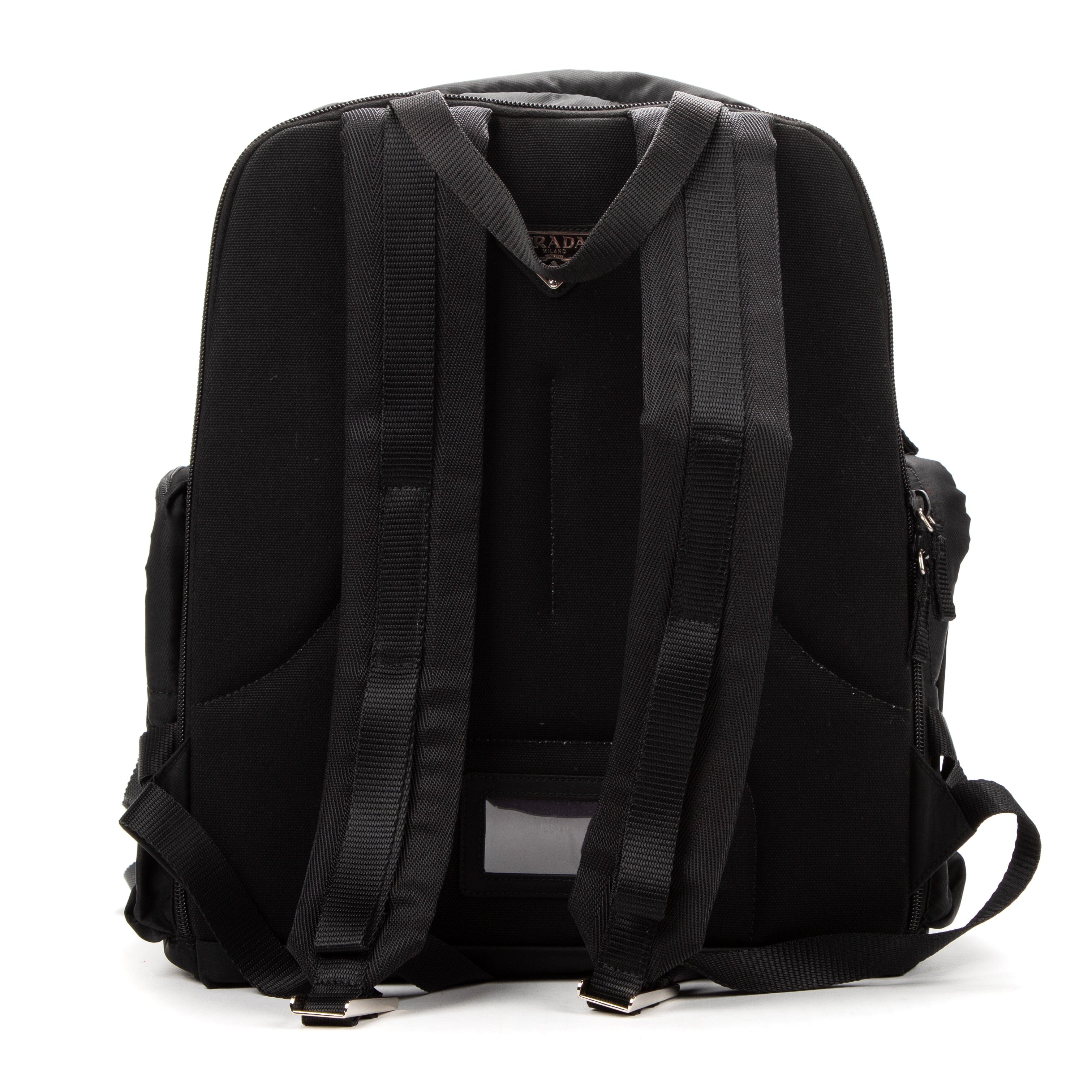 Prada Prada Black Nylon Large Mountainering  Backpack - AWC1672