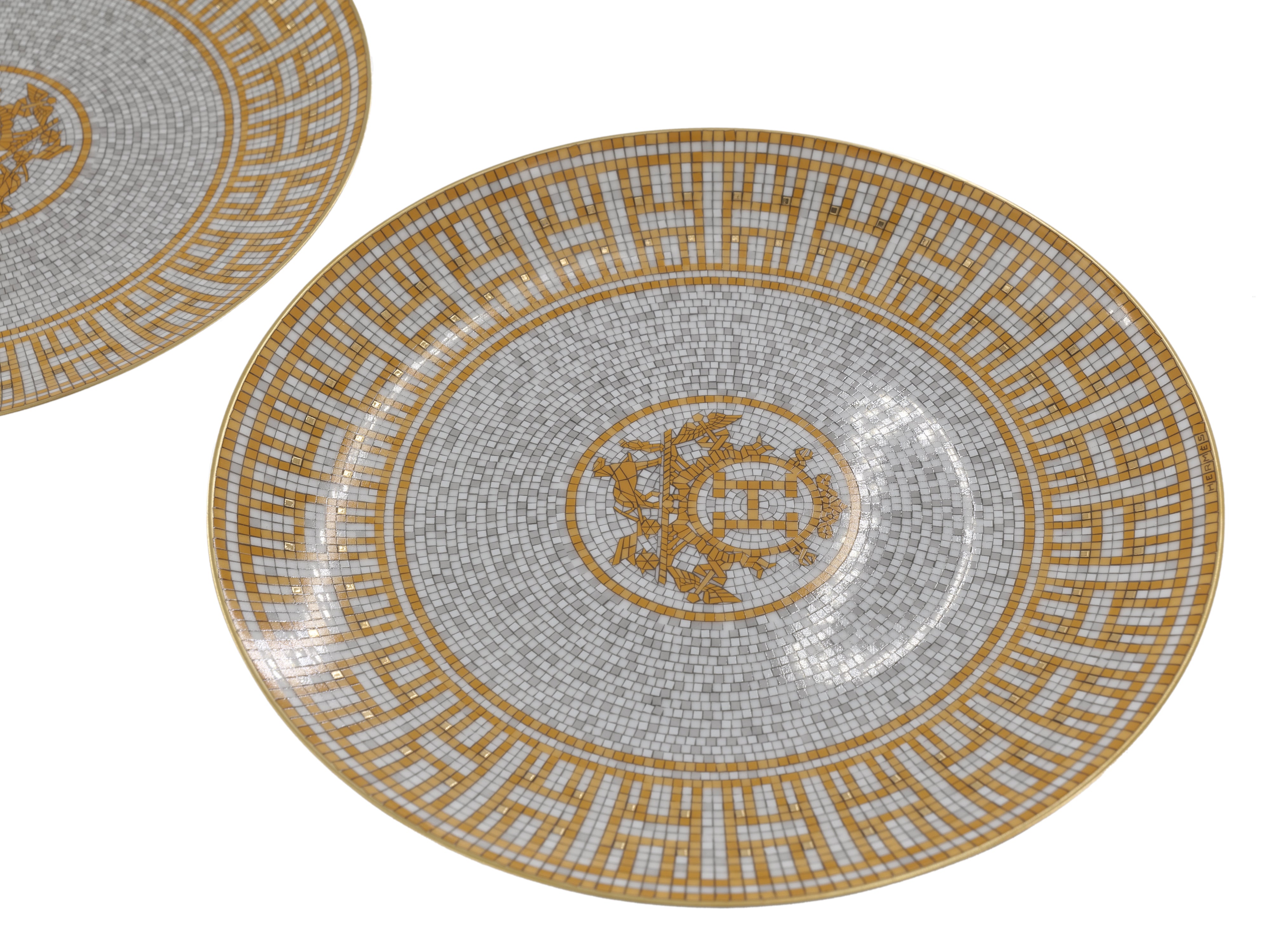 Hermes Set of 2 Mosaic Plates