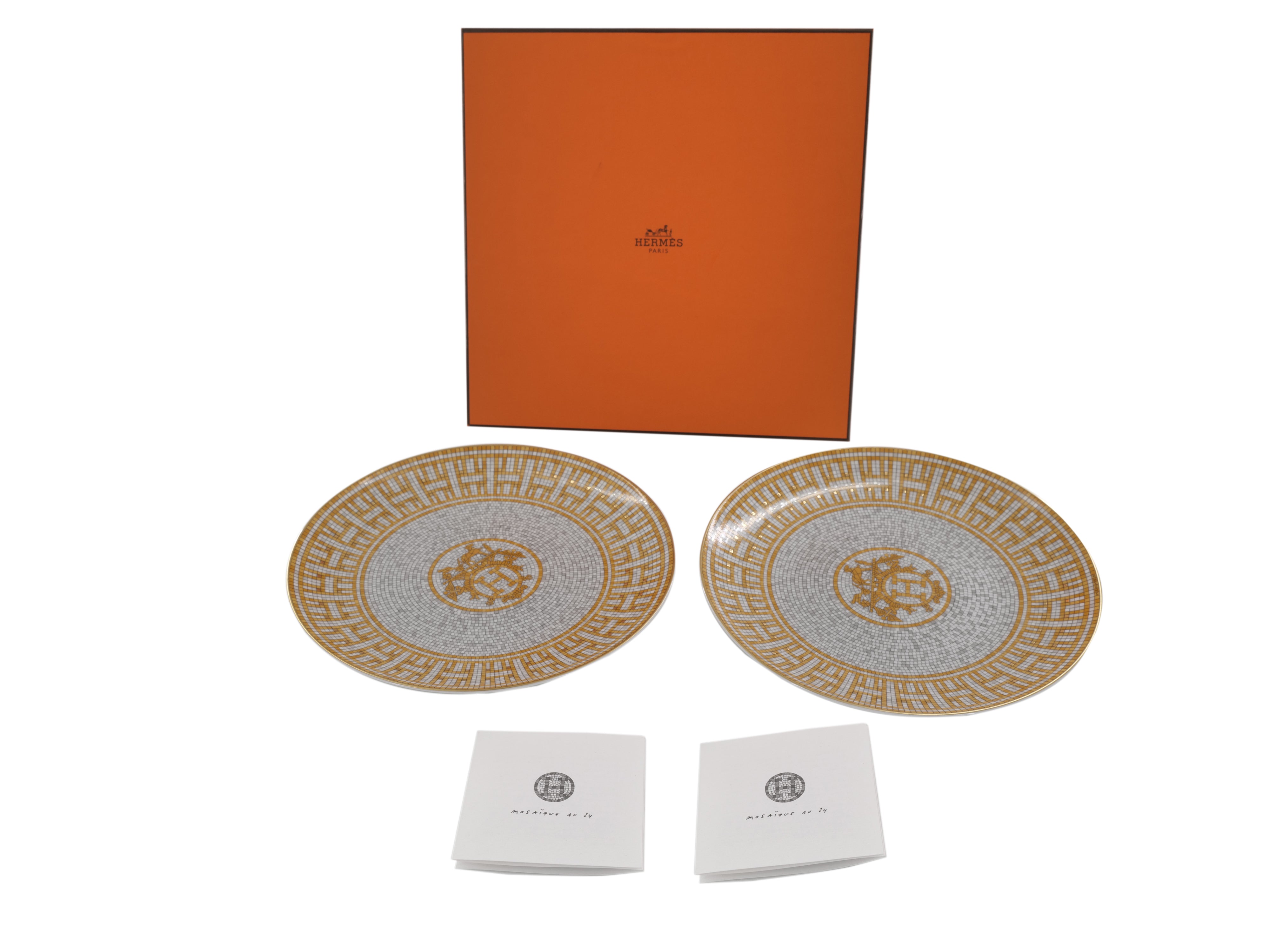 Hermes Set of 2 Mosaic Plates