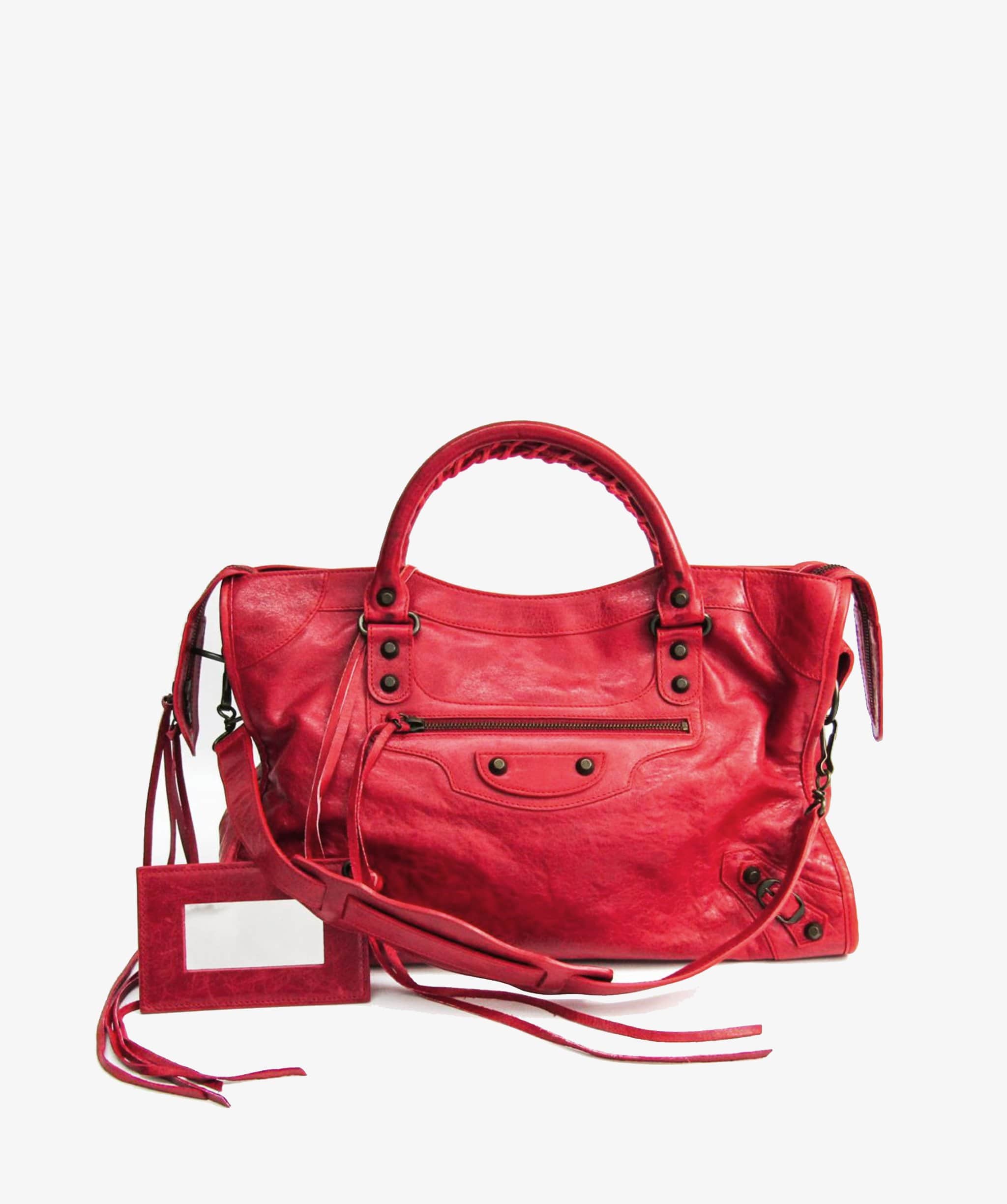 Balenciaga Balenciaga Red Motorcross City Bag RJL1116