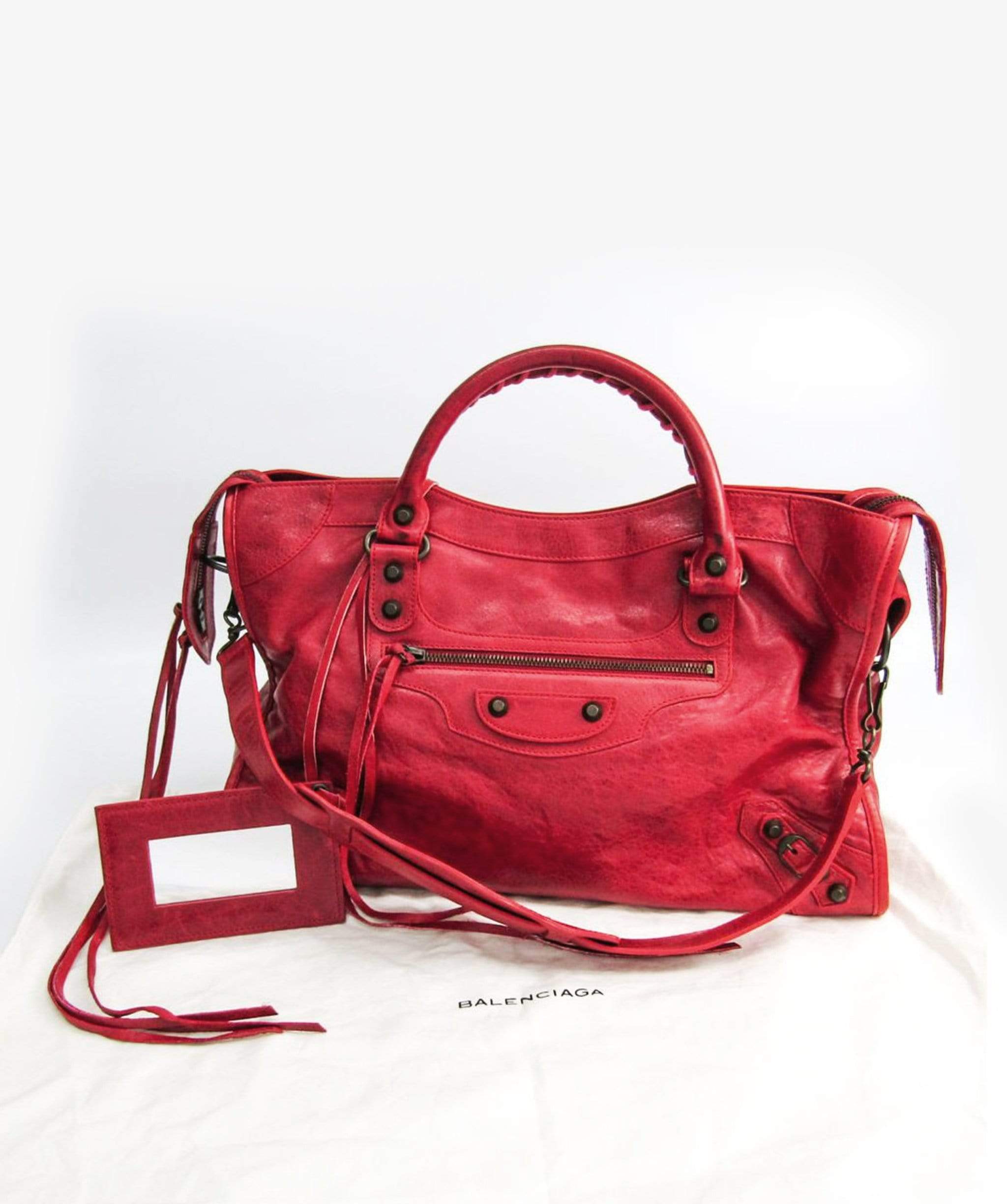 Balenciaga Balenciaga Red Motorcross City Bag RJL1116