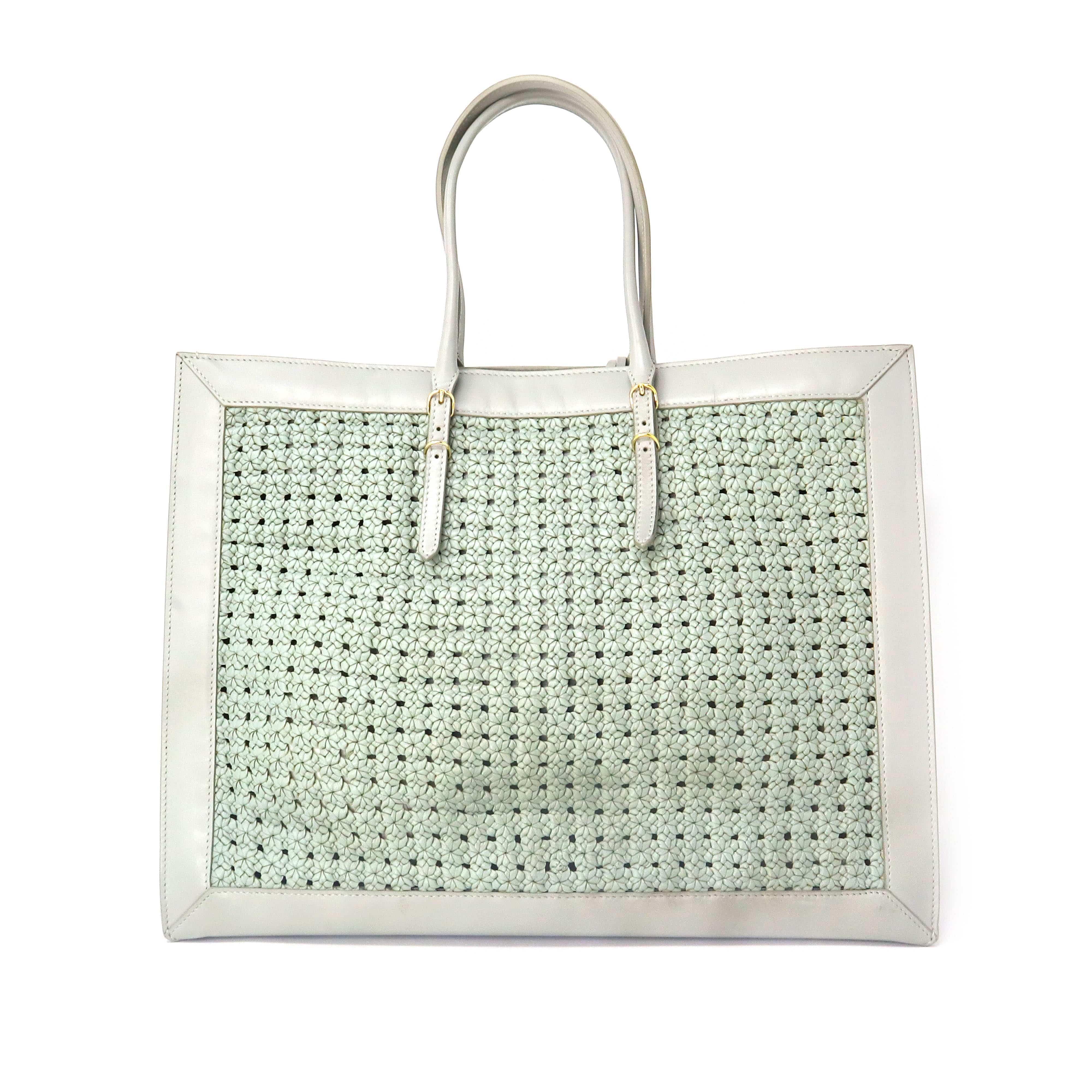 Balenciaga Balenciaga Papier Grey Woven Tote – OL2505