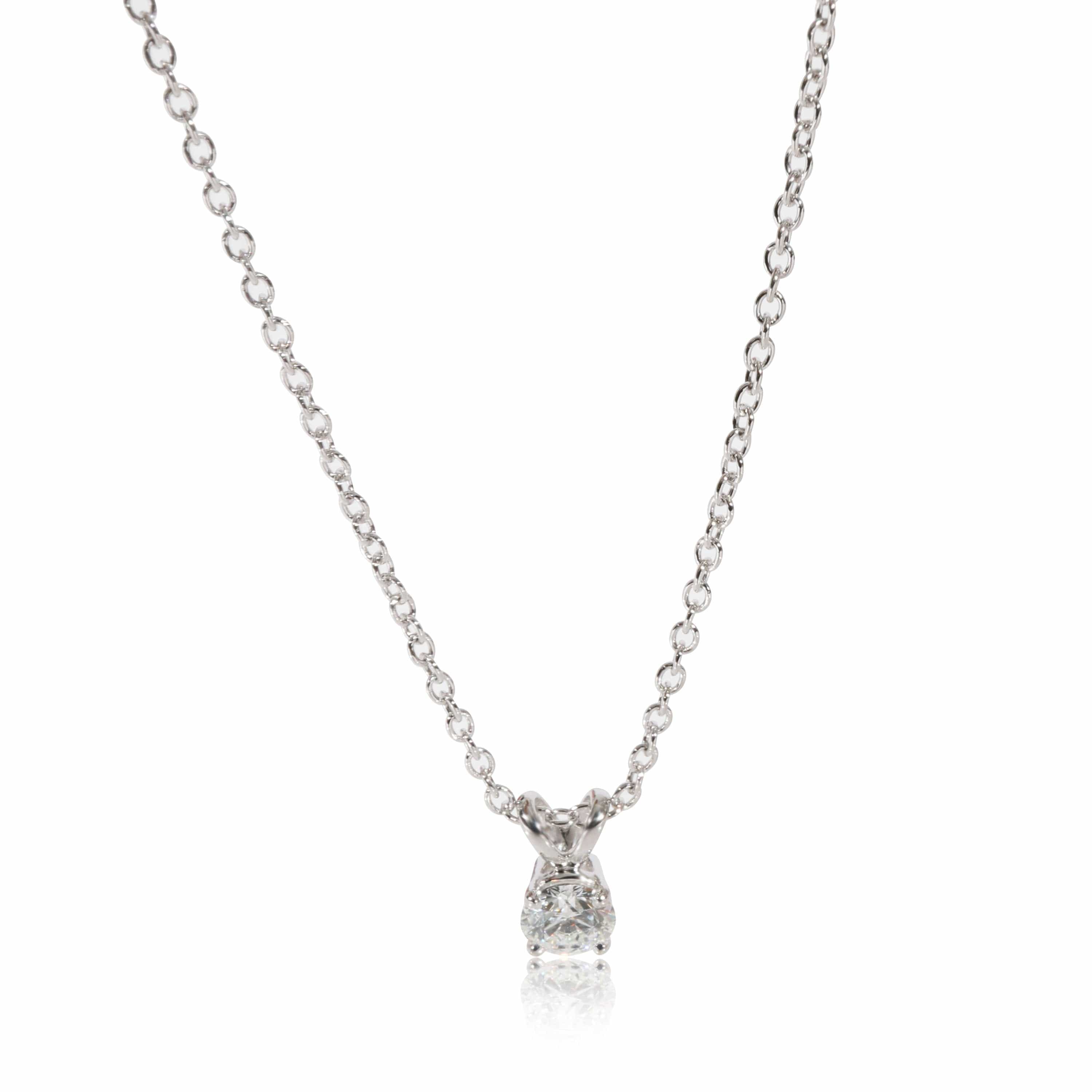 Blue Nile Blue Nile Diamond Solitaire Pendant in Platinum G VVS2 0.5 CTW