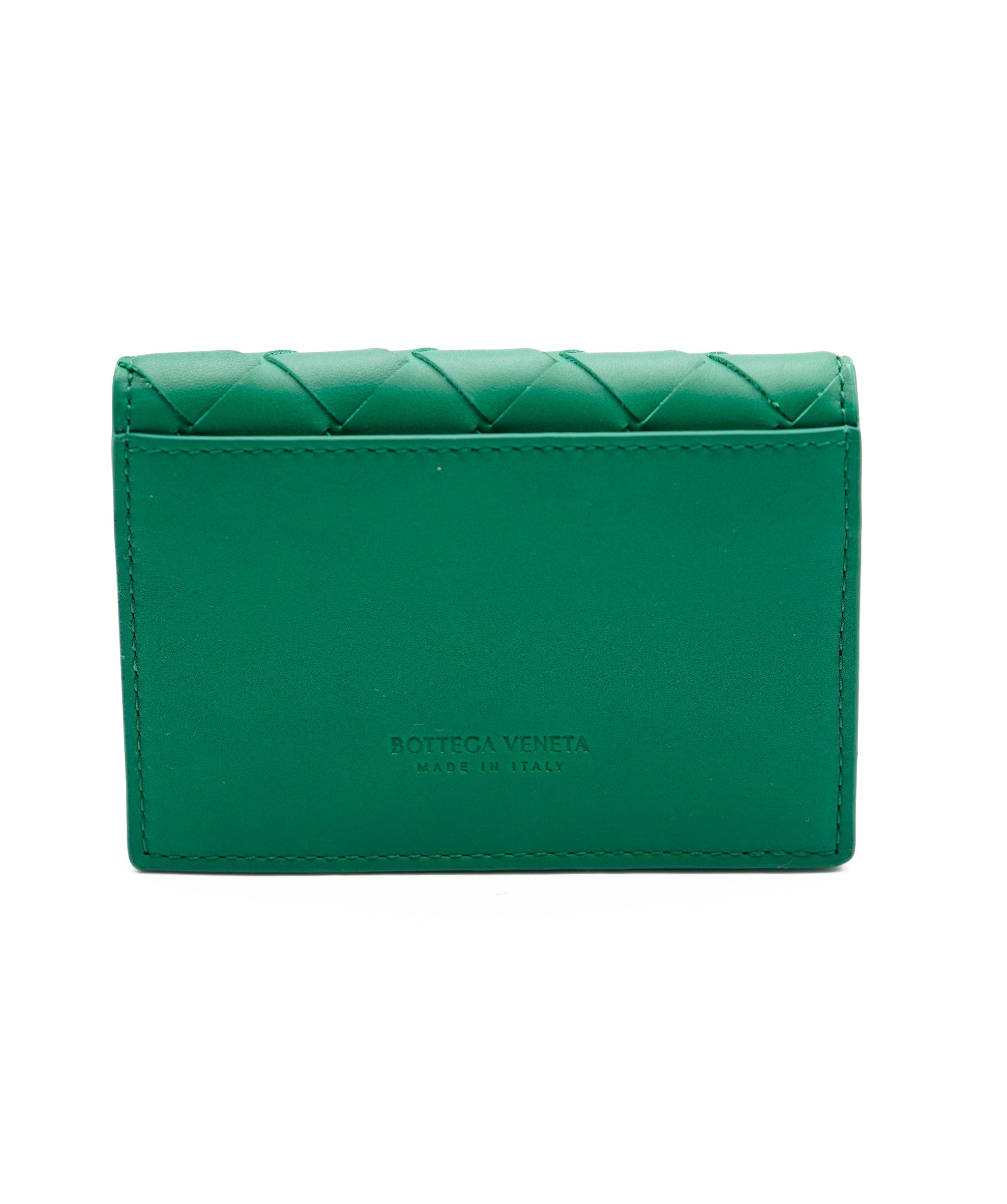 Bottega Bottega Intercciato Card Holder Forest Green ASL7367