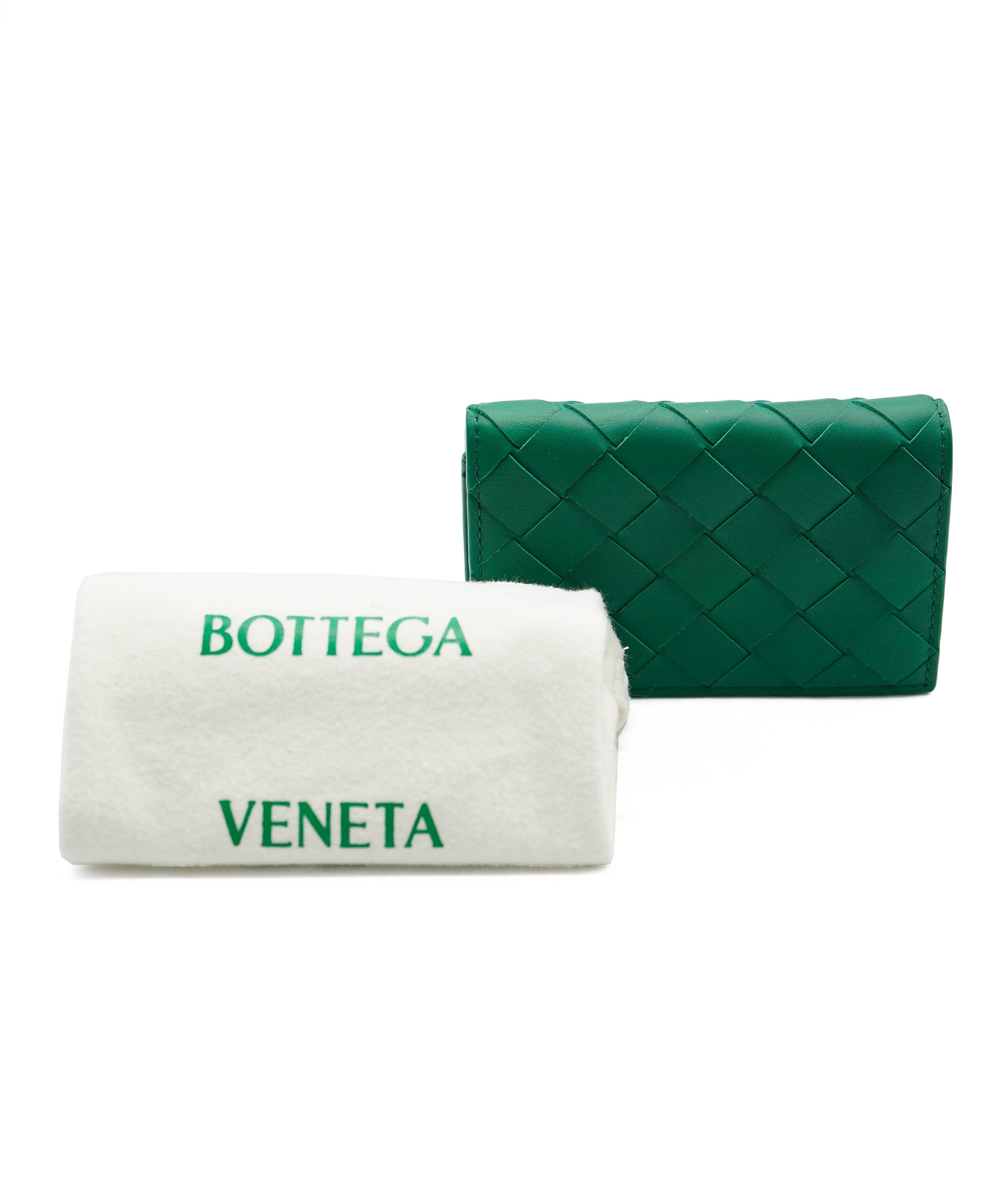 Bottega Bottega Intercciato Card Holder Forest Green ASL7367