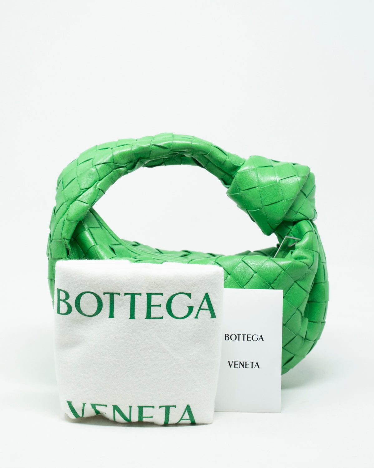 Bottega Bottega Veneta Green Leather Intrecciato Leather Jodie Bag - AGL1900