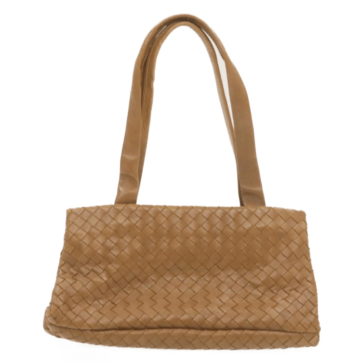 Bottega BOTTEGA VENETA Intrecciato Hand Bag Brown Leather Auth 20297