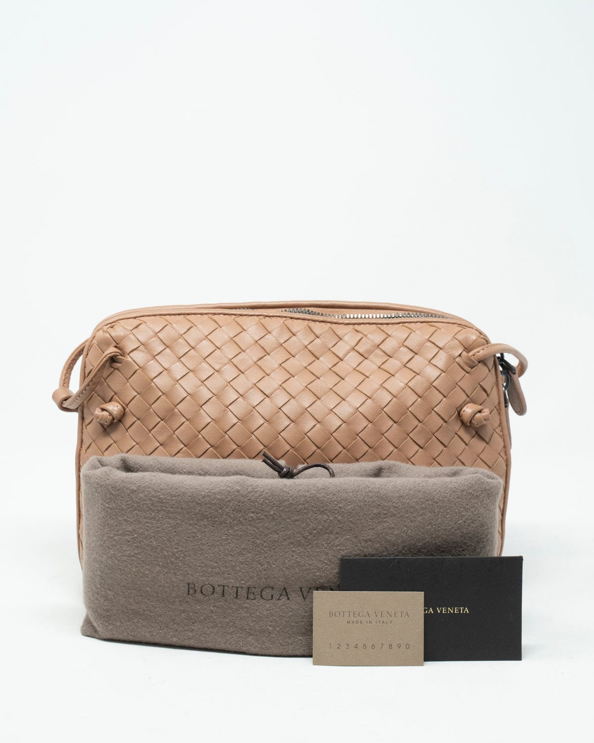 Bottega Bottega Veneta Intricatto Crossbody Dusty Rose Bag ADL2051