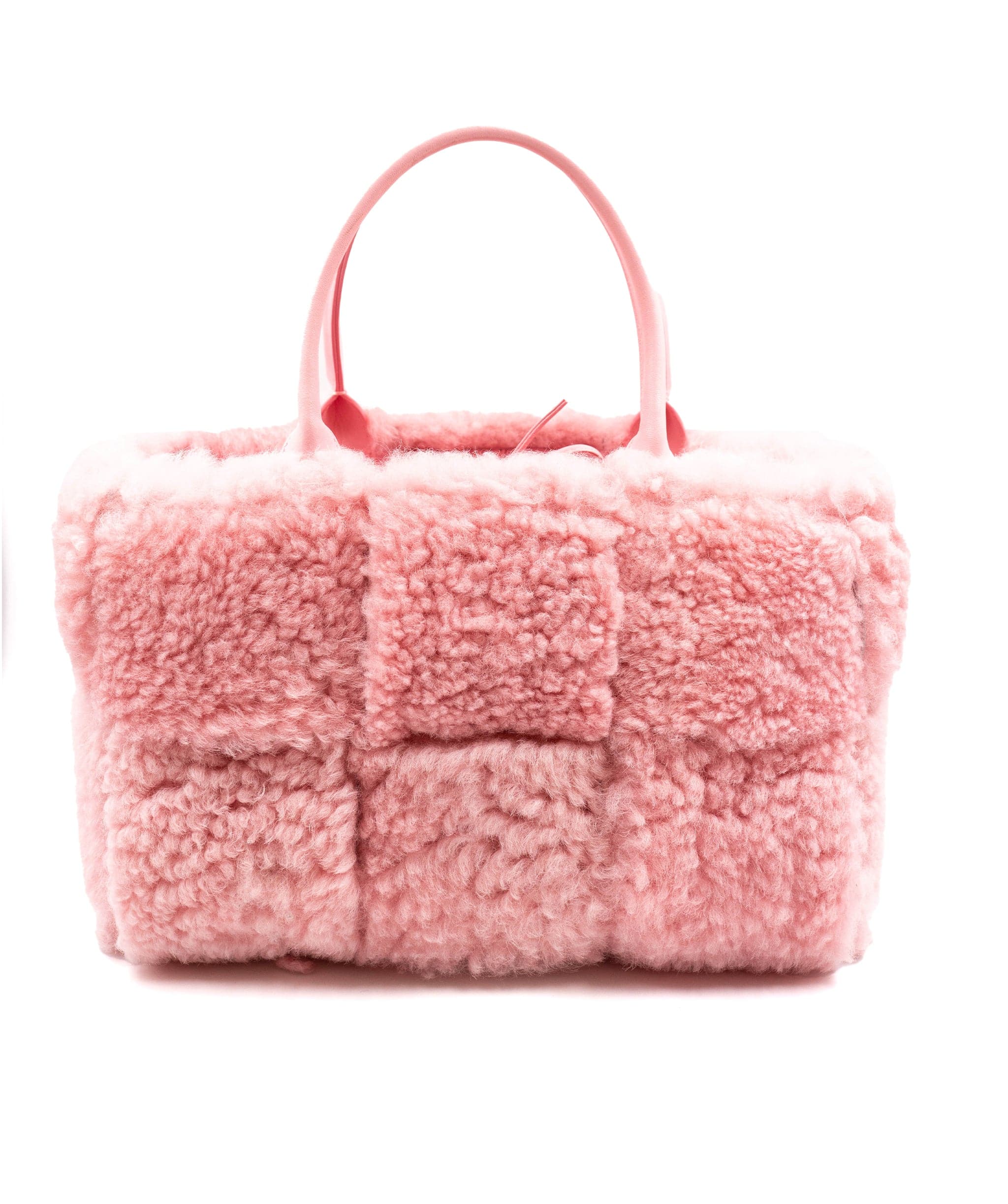 Bottega BOTTEGA VENETA Pink Shearling Tote Bag AGC1225